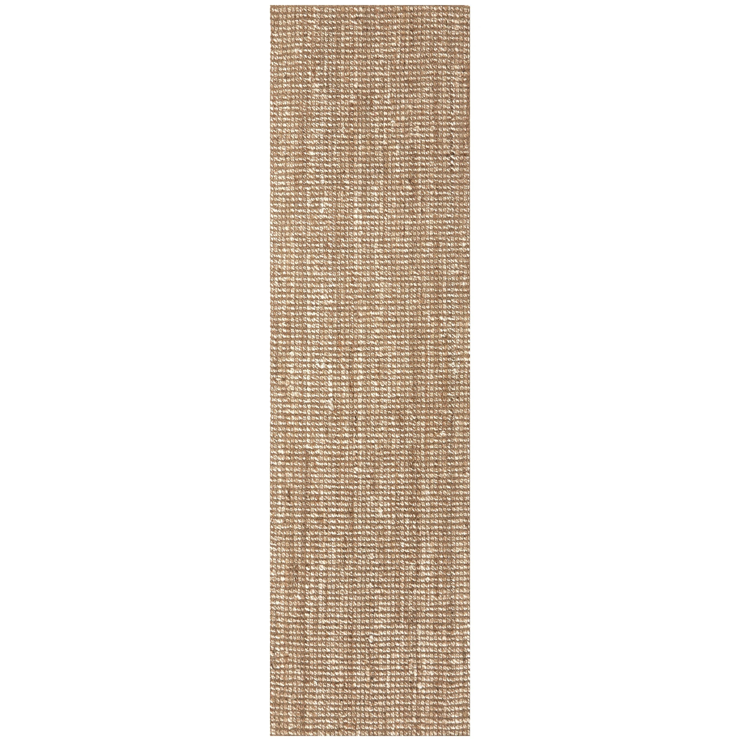 1 Common Ground Rugs Kingsley Hunter 400x80cm - Large Jute Rug - White, 1 of 6