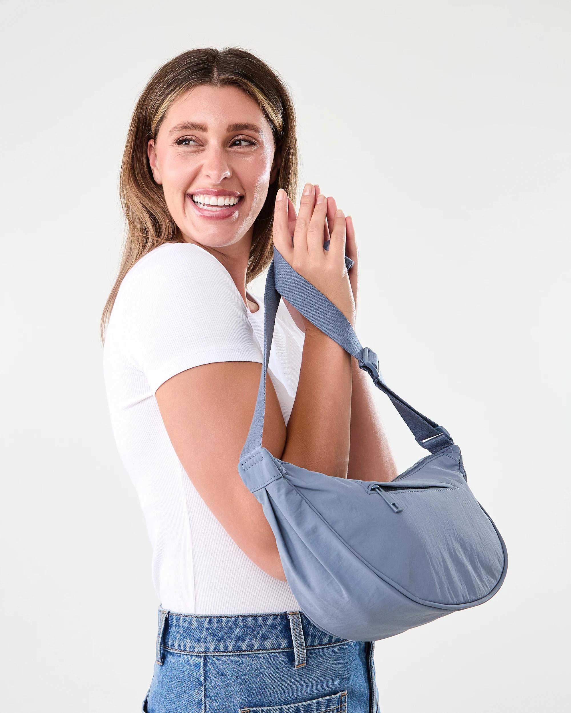 7 Urban Crescent Sling Bag Blu Willow, 7 of 7