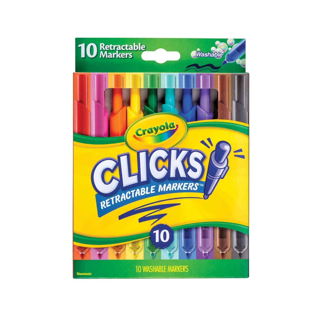 1 Crayola Clicks 10 Pack Retractable Markers - Multi, 1 of 7