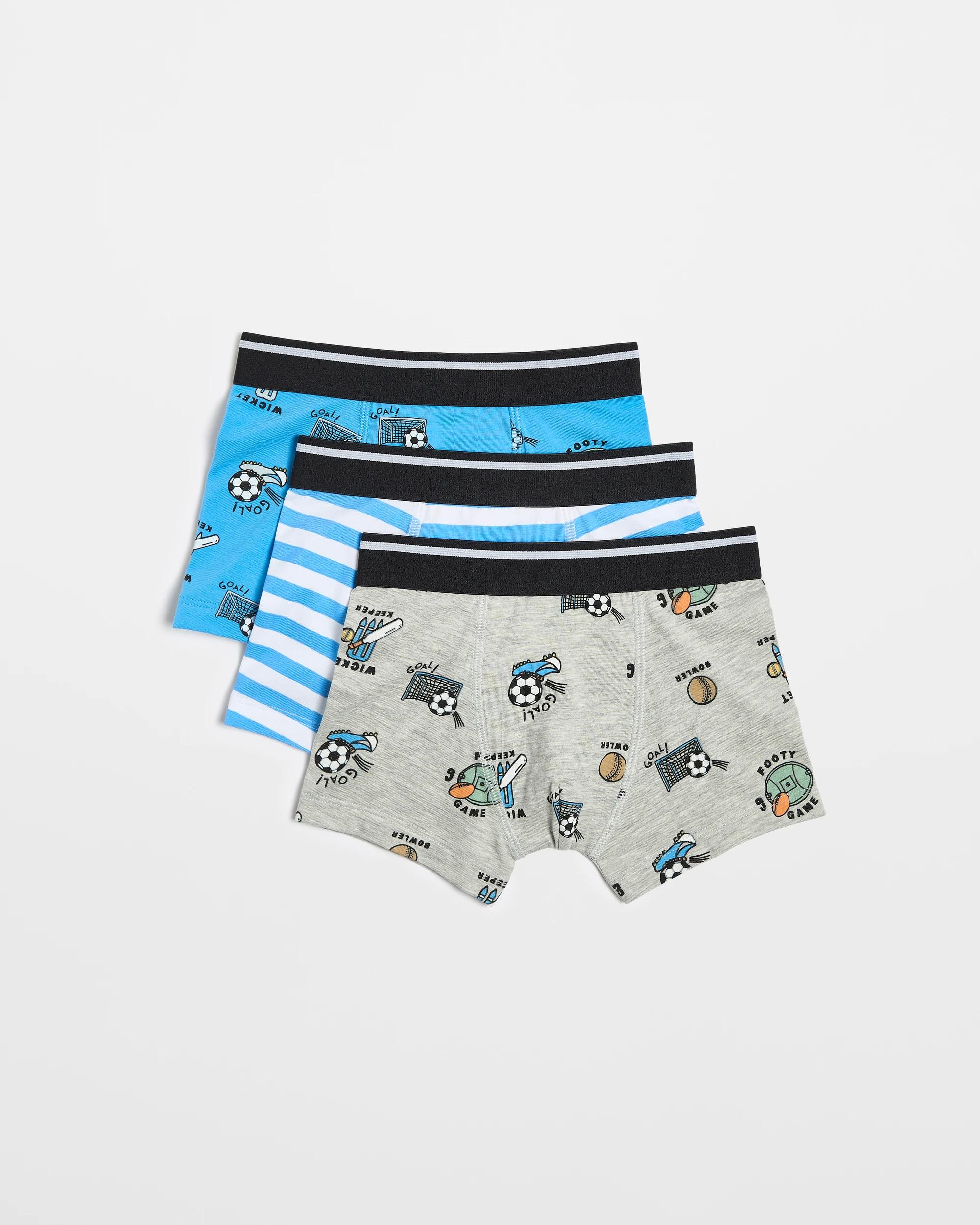 1 Australian Cotton Younger Boys Trunks 3 Pack - Maxx SPORT/MULTI, 1 of 1