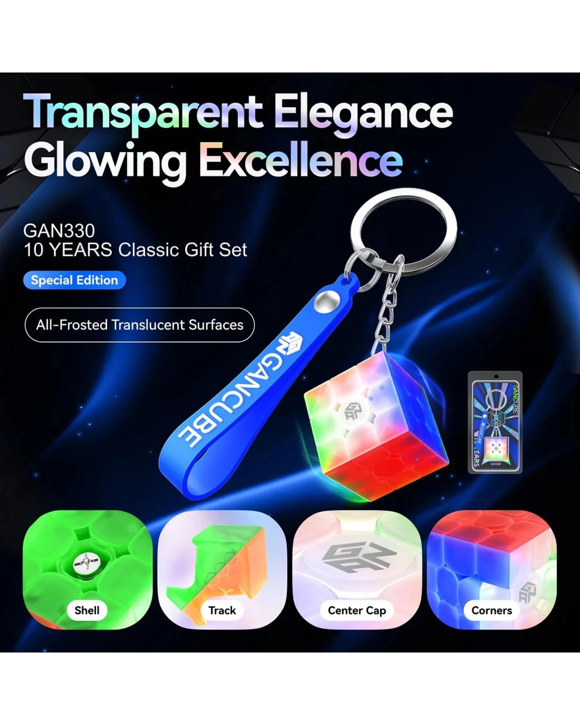 2 GAN: GAN330 Keychain 10 Years Special Edition 3X3 Speed Cube, 2 of 4