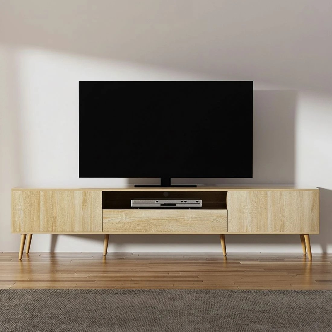 8 Artiss Entertainment Unit Alex TV Cabinet Storage Drawers 200CM - Brown, 8 of 8