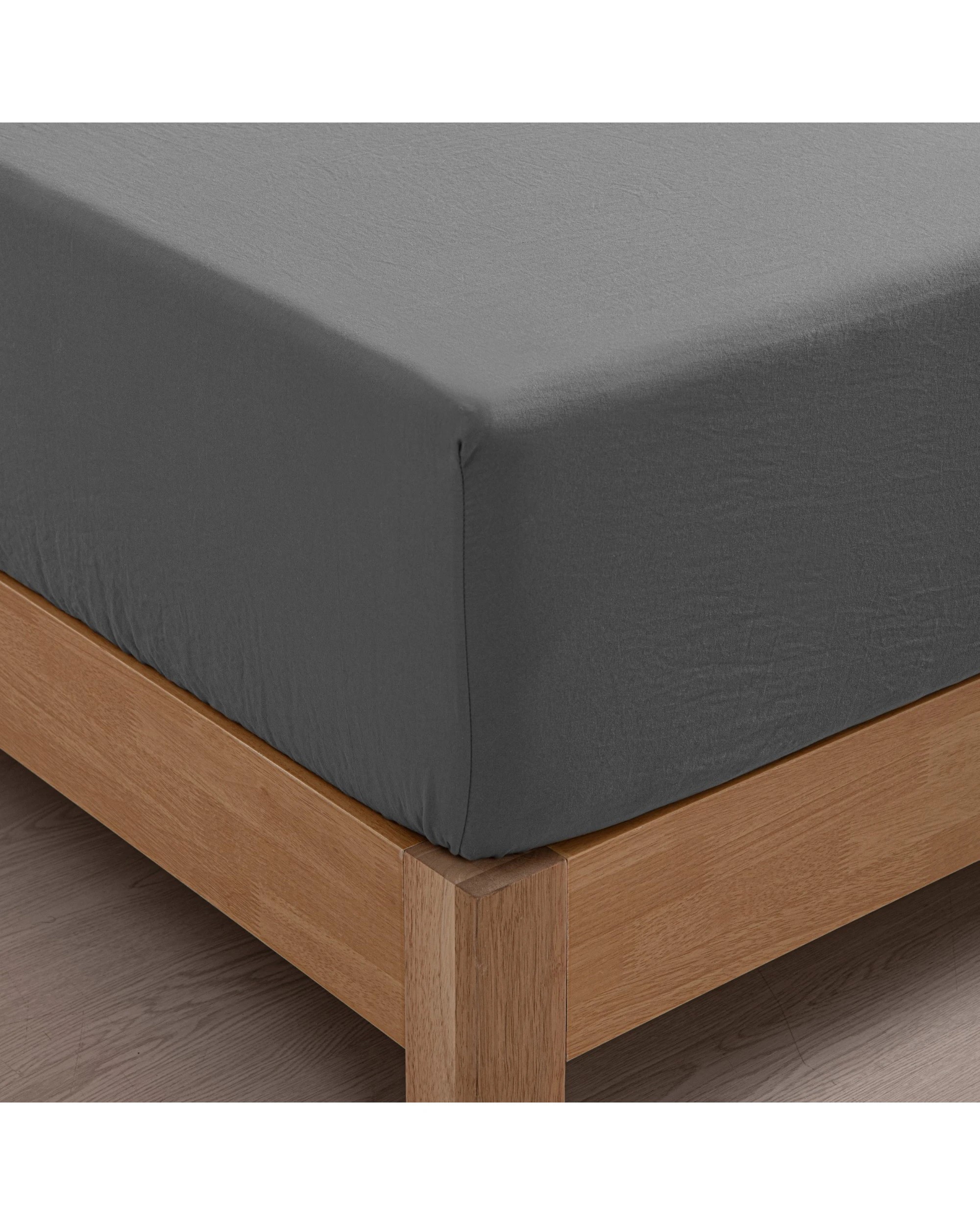 6 Dreamaker Superfine Washed Microfibre Combo Fitted Sheet Set - Double Bed - Charcoal, 6 of 8