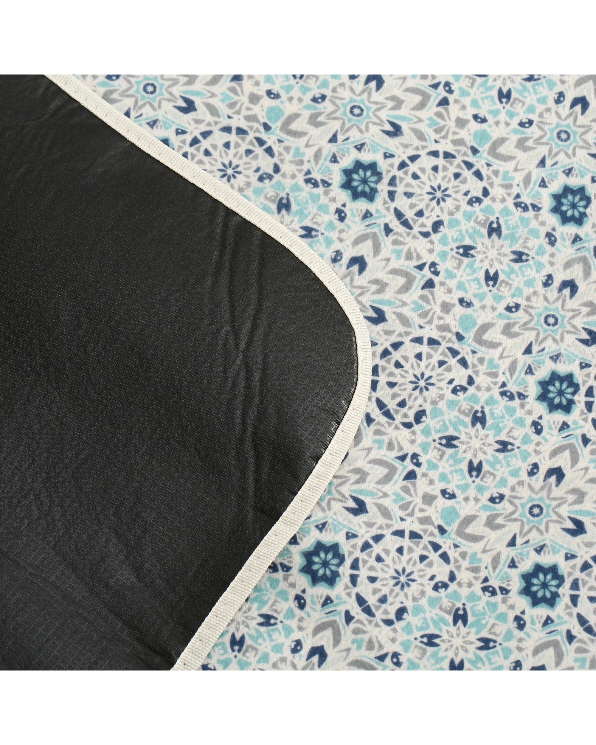 4 Sherwood Cotton Top Picnic Rug 200x150cm - Blue Mosaic, 4 of 6