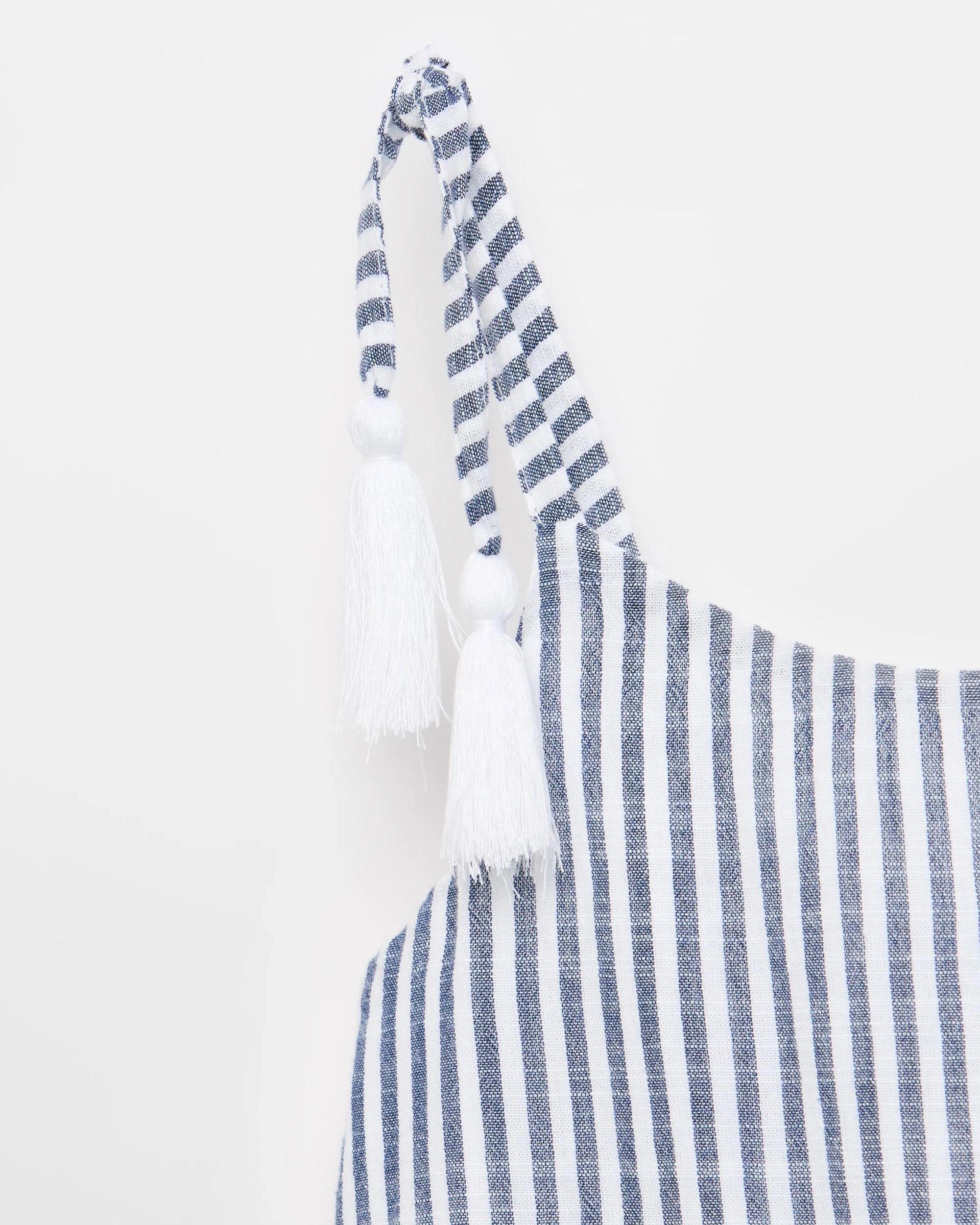 6 Target Woven Tiered Trextured Dress VINTAGE INDIGO STRIPE, 6 of 6