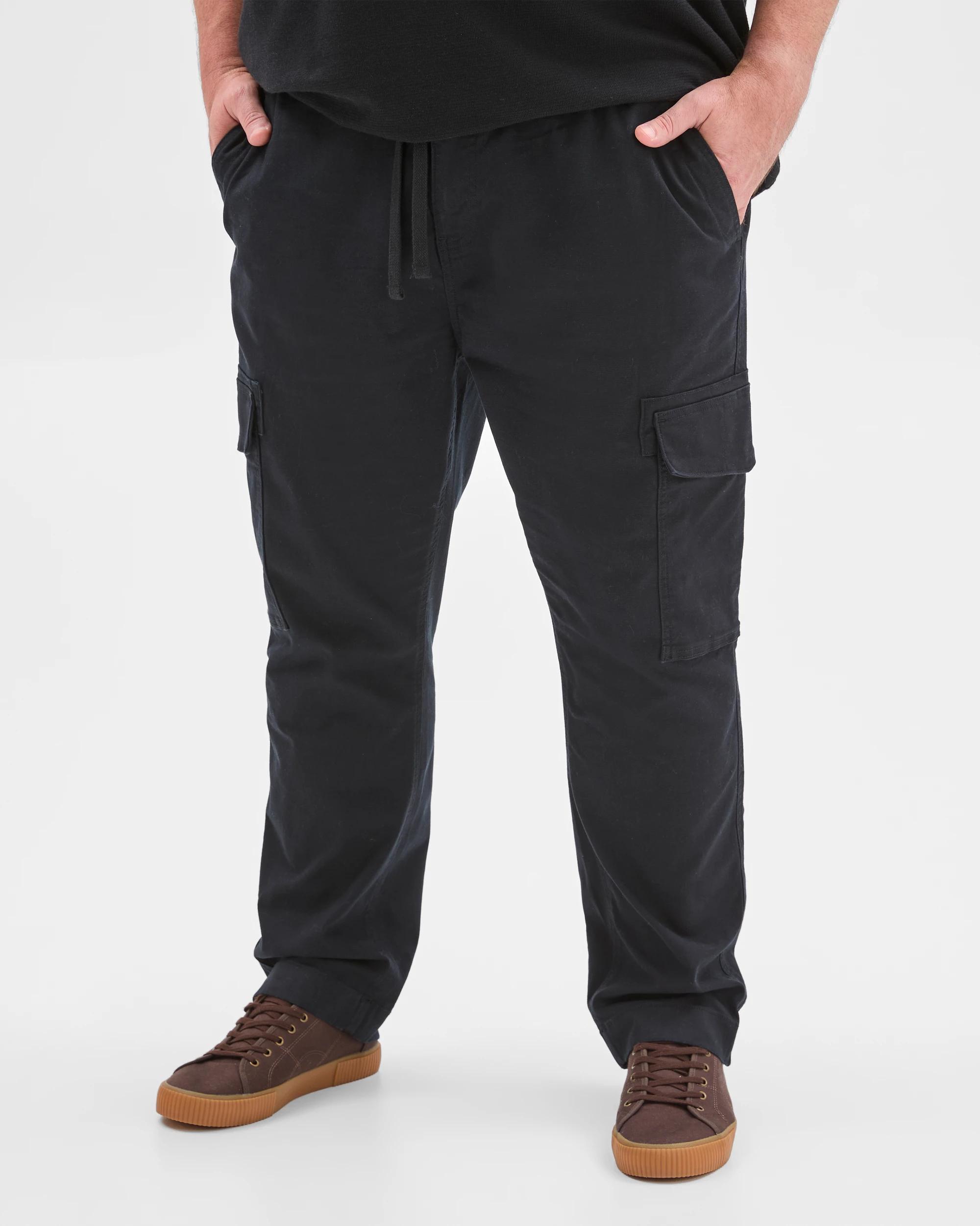 2 Target Man Plus Size Australian Cotton Cargo Pants BLACK, 2 of 5