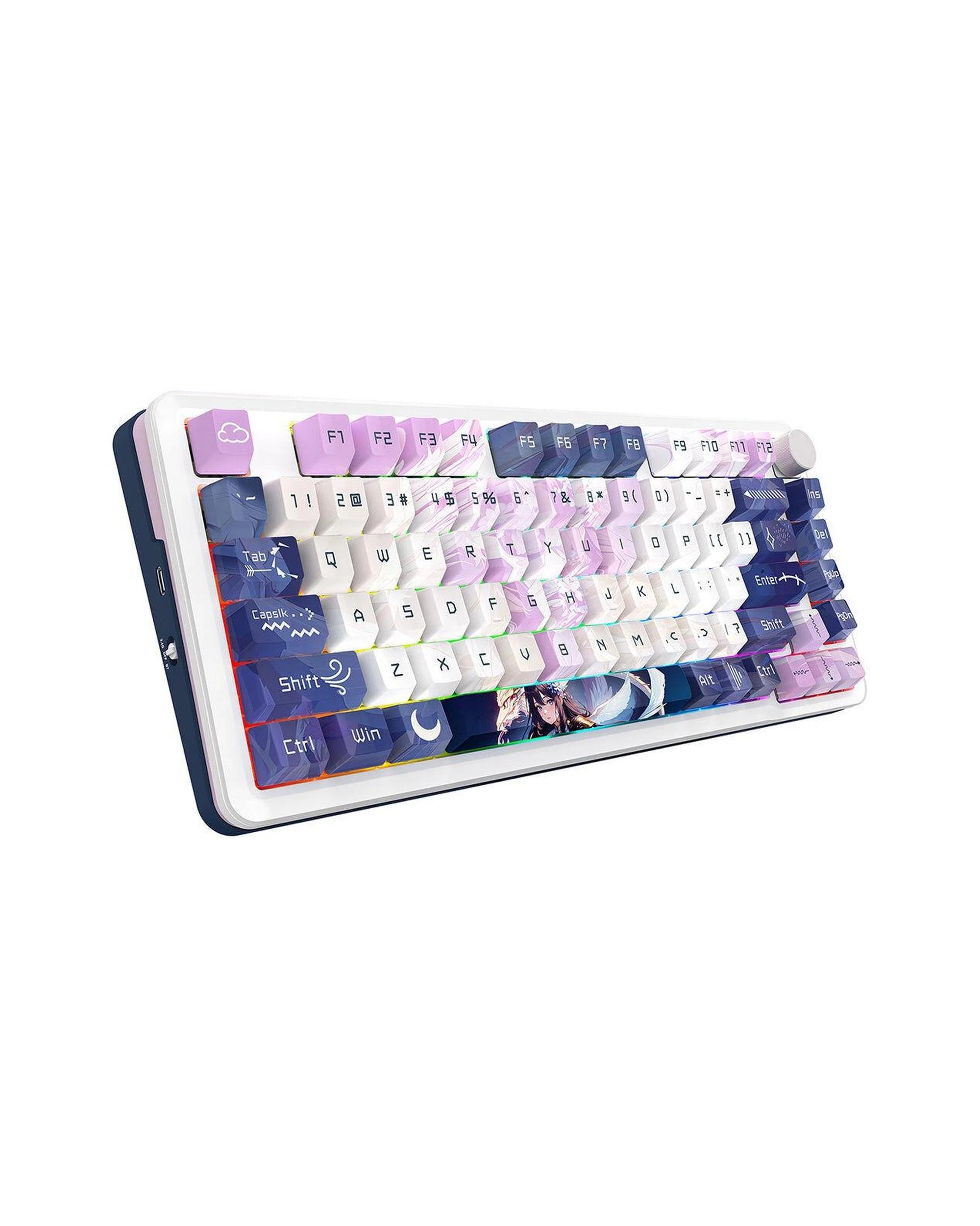 7 Redragon K681AGC RGB Pro Cyrus Deep Purple 75% Wireless Mechanical Keyboard, 7 of 9