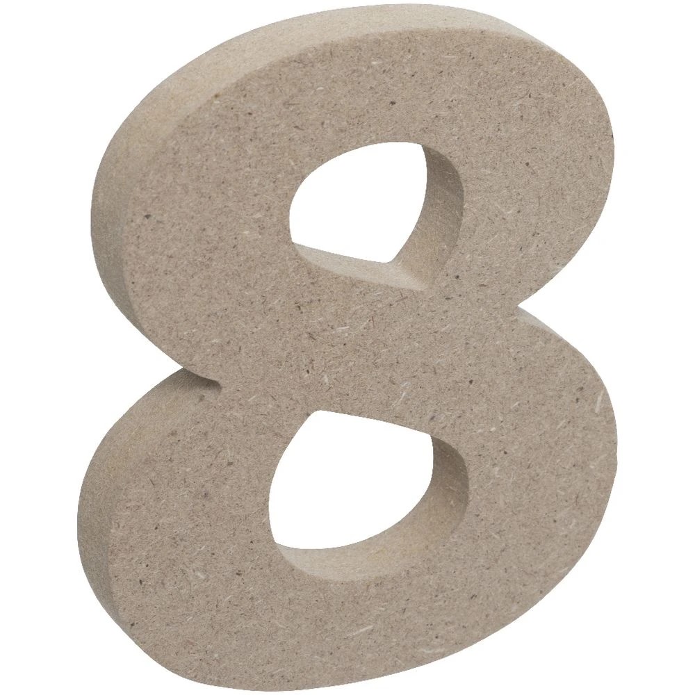 3 Born Wooden Number 8 10cm, 3 of 3