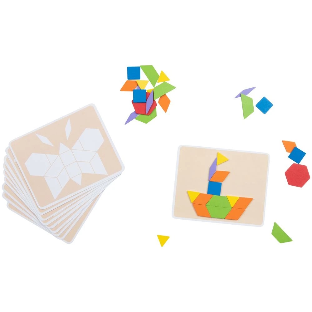 5 Kadink Wooden Geometric Shapes and Cards Set, 5 of 5