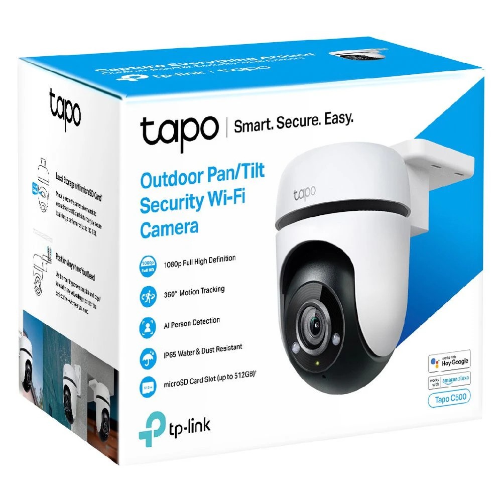 2 TP-Link Outdoor Pan and Tilt Security WiFi Camera C500 Wired, 2 of 5