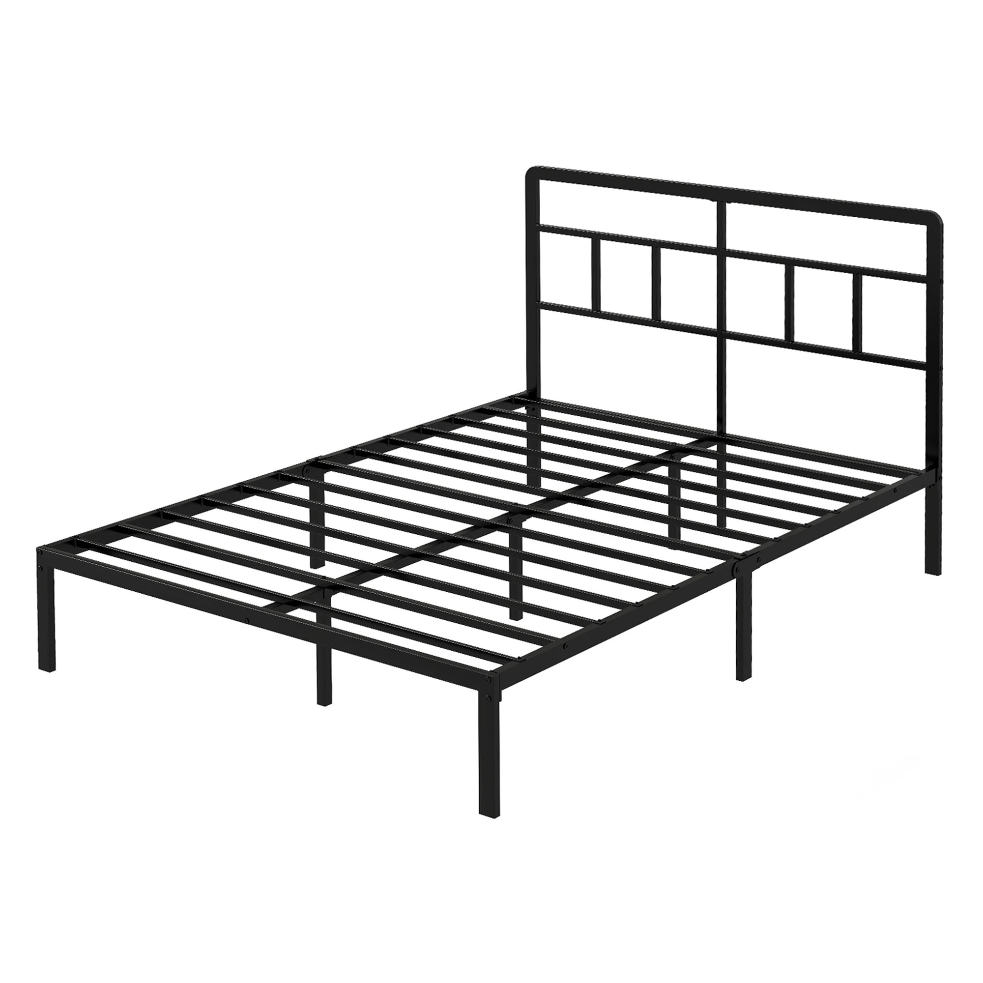 1 Levede Double Bed Frame Metal Base Platform Headboard Heavy Duty Mass Storage, 1 of 9