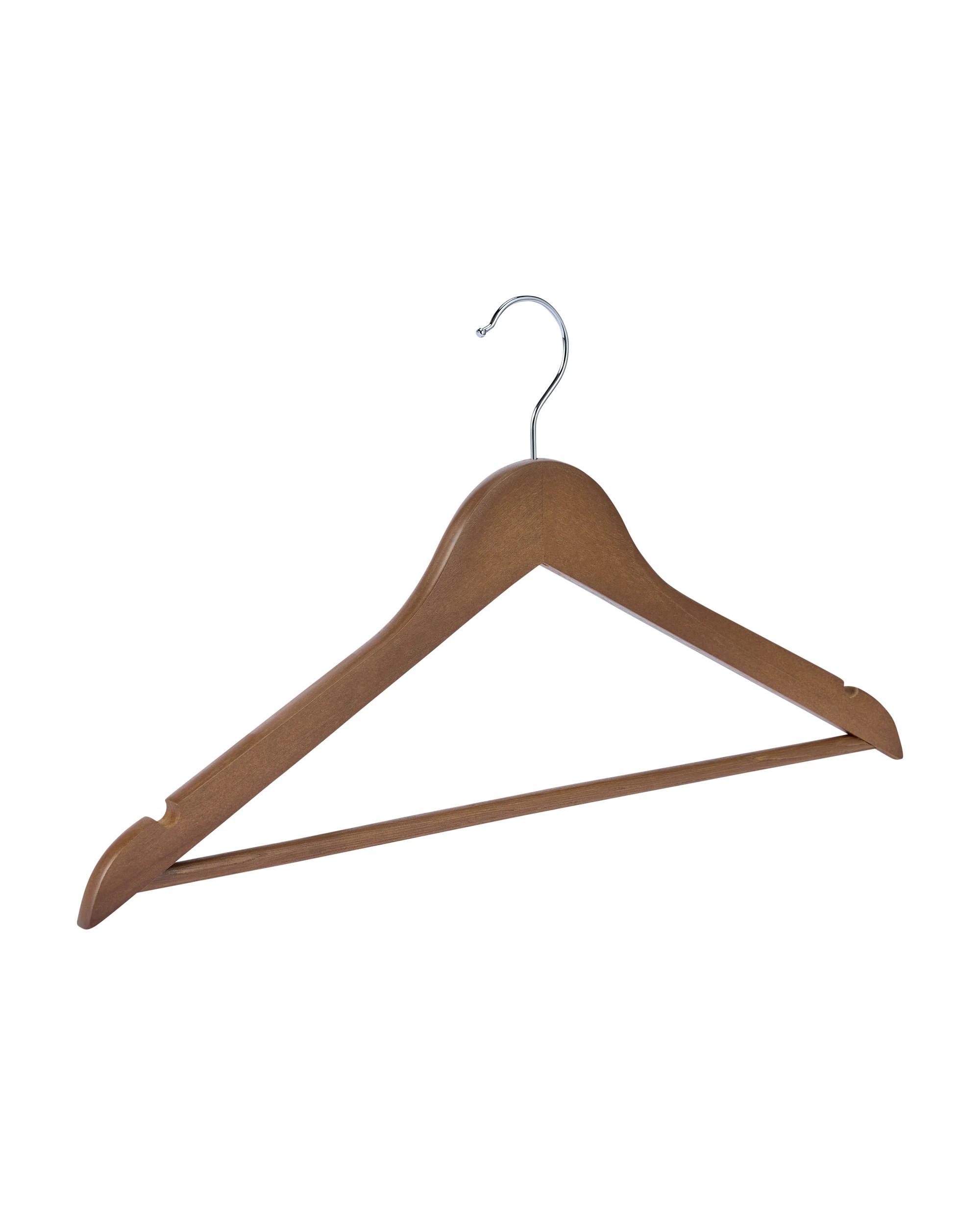 3 12 Pack Wooden Hangers - Walnut Look, 3 of 6