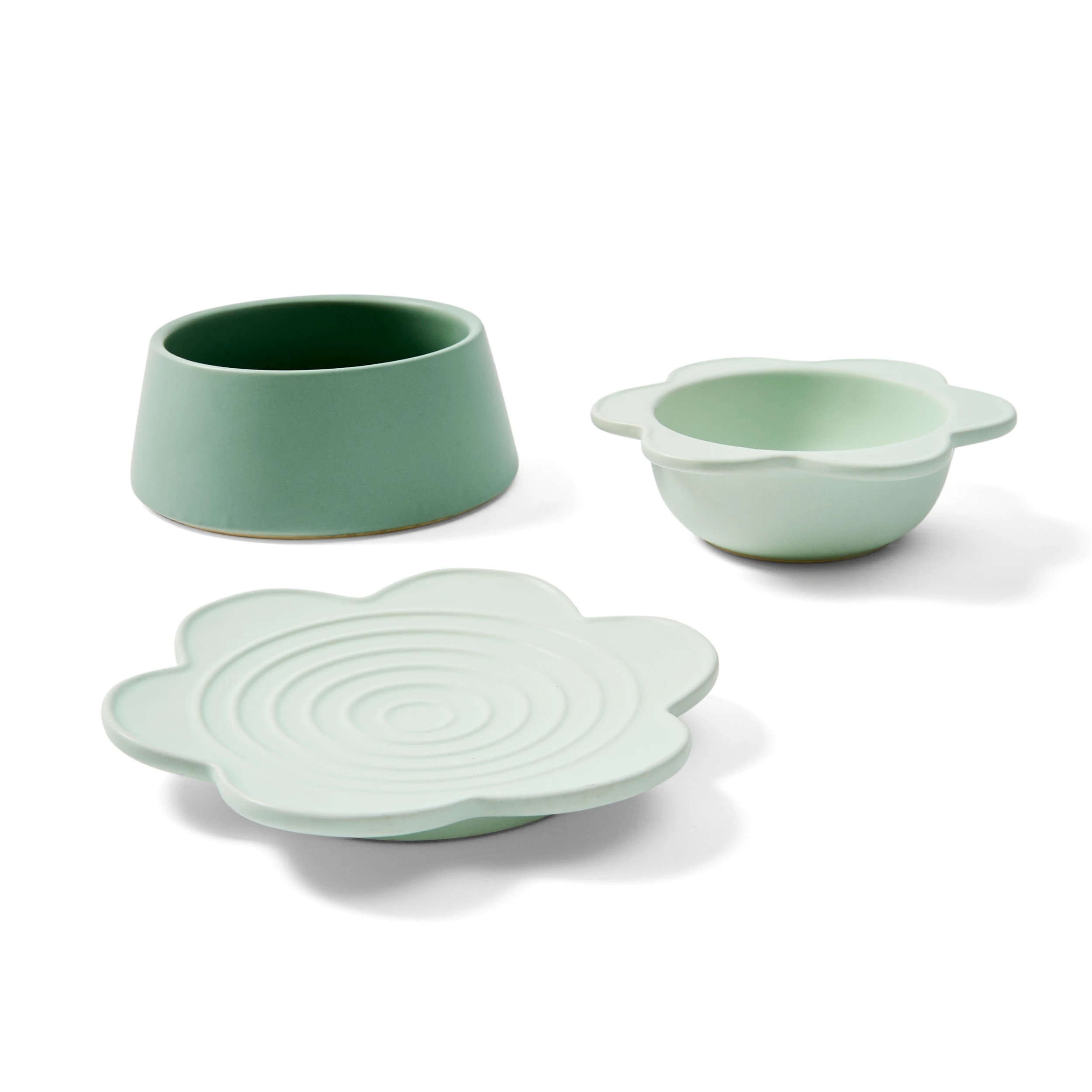 2 3 Pack Cat Bowl Ceramic, 2 of 6