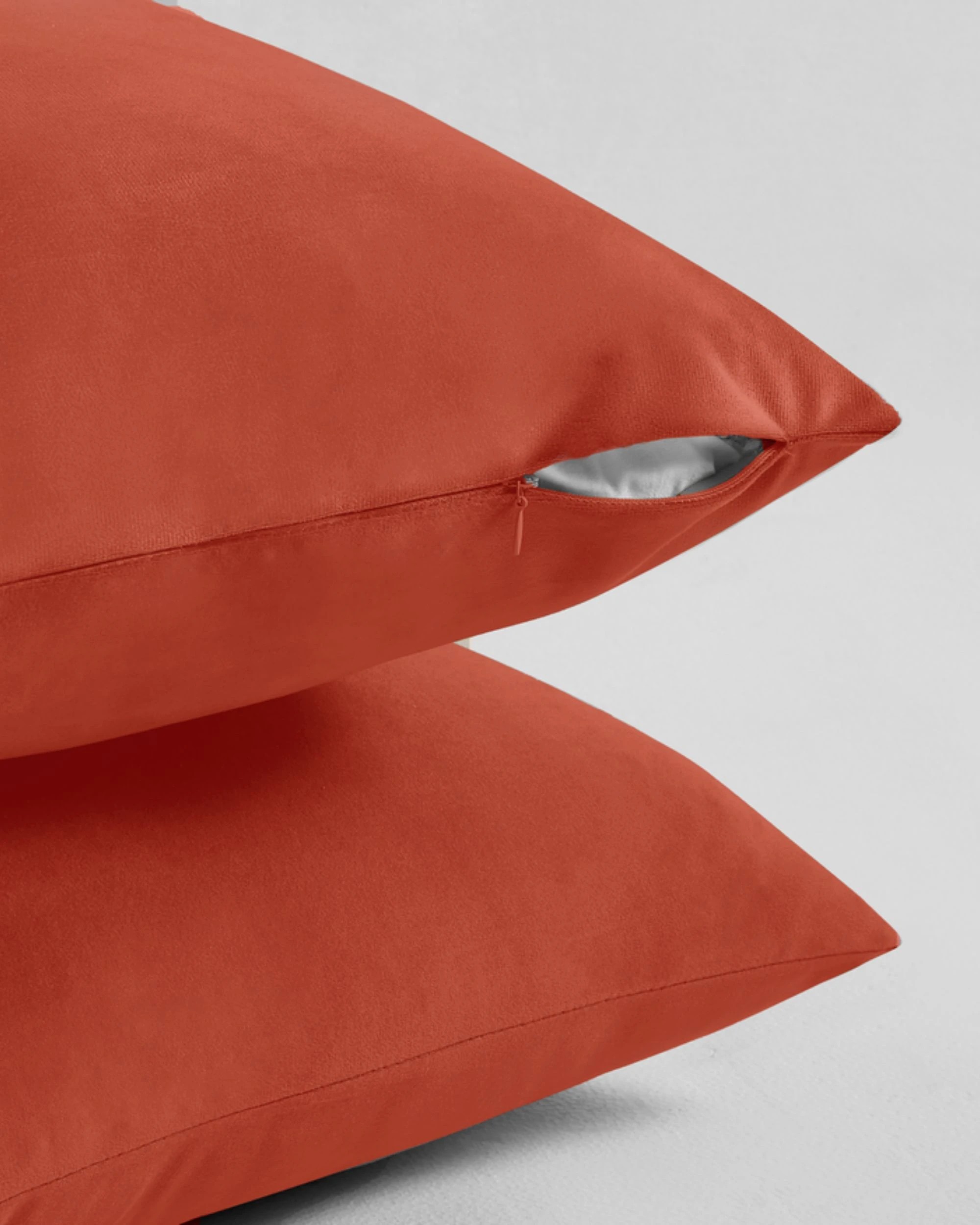 2 Gioia Casa 2-Pack Velvet Cushion Covers 45x45cm - Burnt Orange, 2 of 2