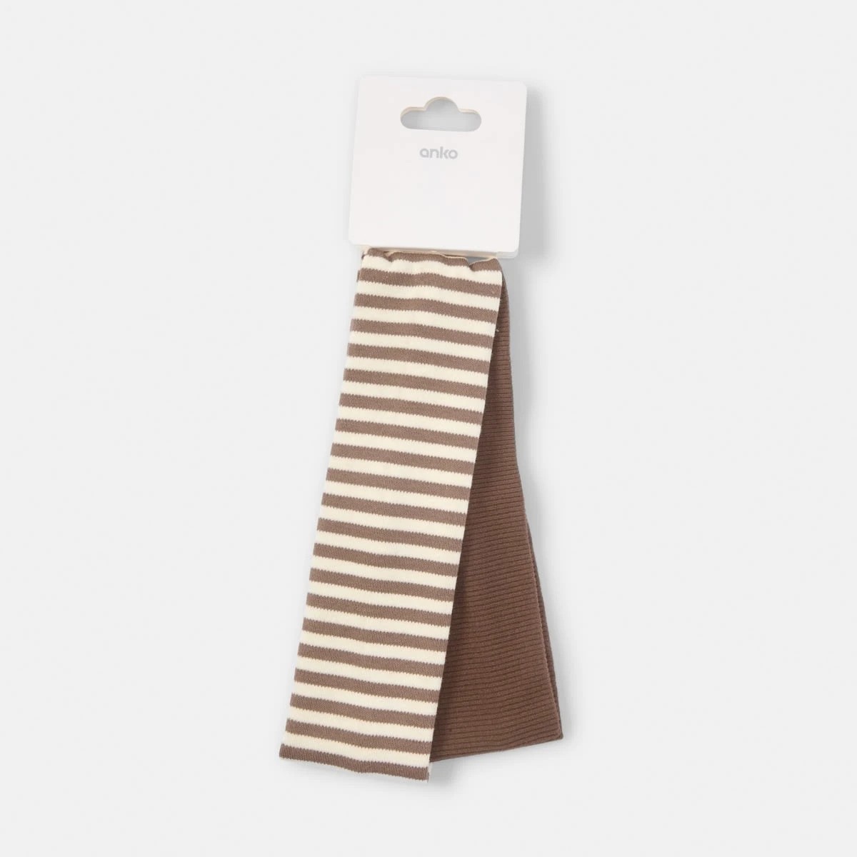4 2 Pack Stretch Rib Headband - Brown, 4 of 4