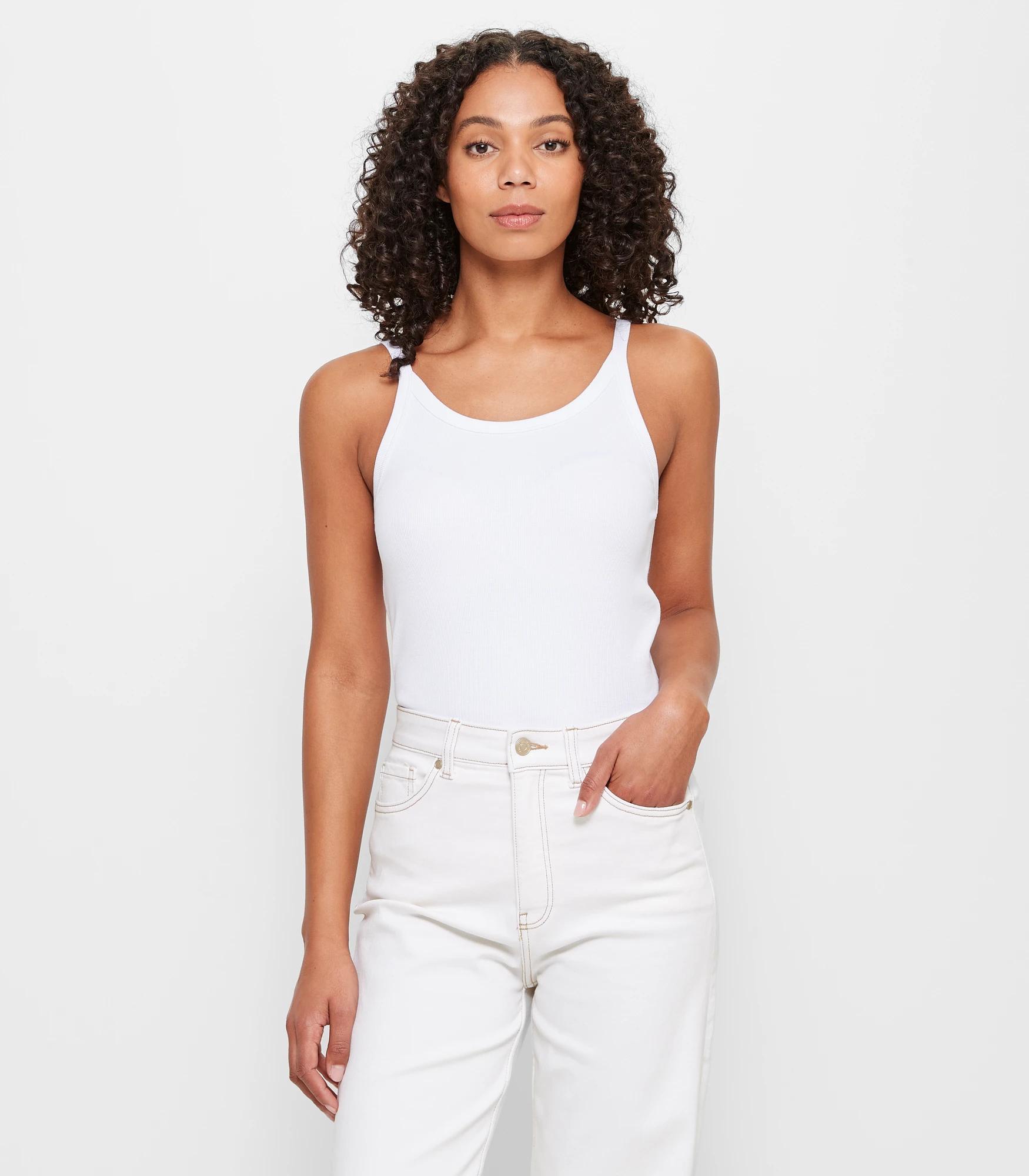6 Target Australian Cotton Rib Cami BRILLIANT WHITE, 6 of 10