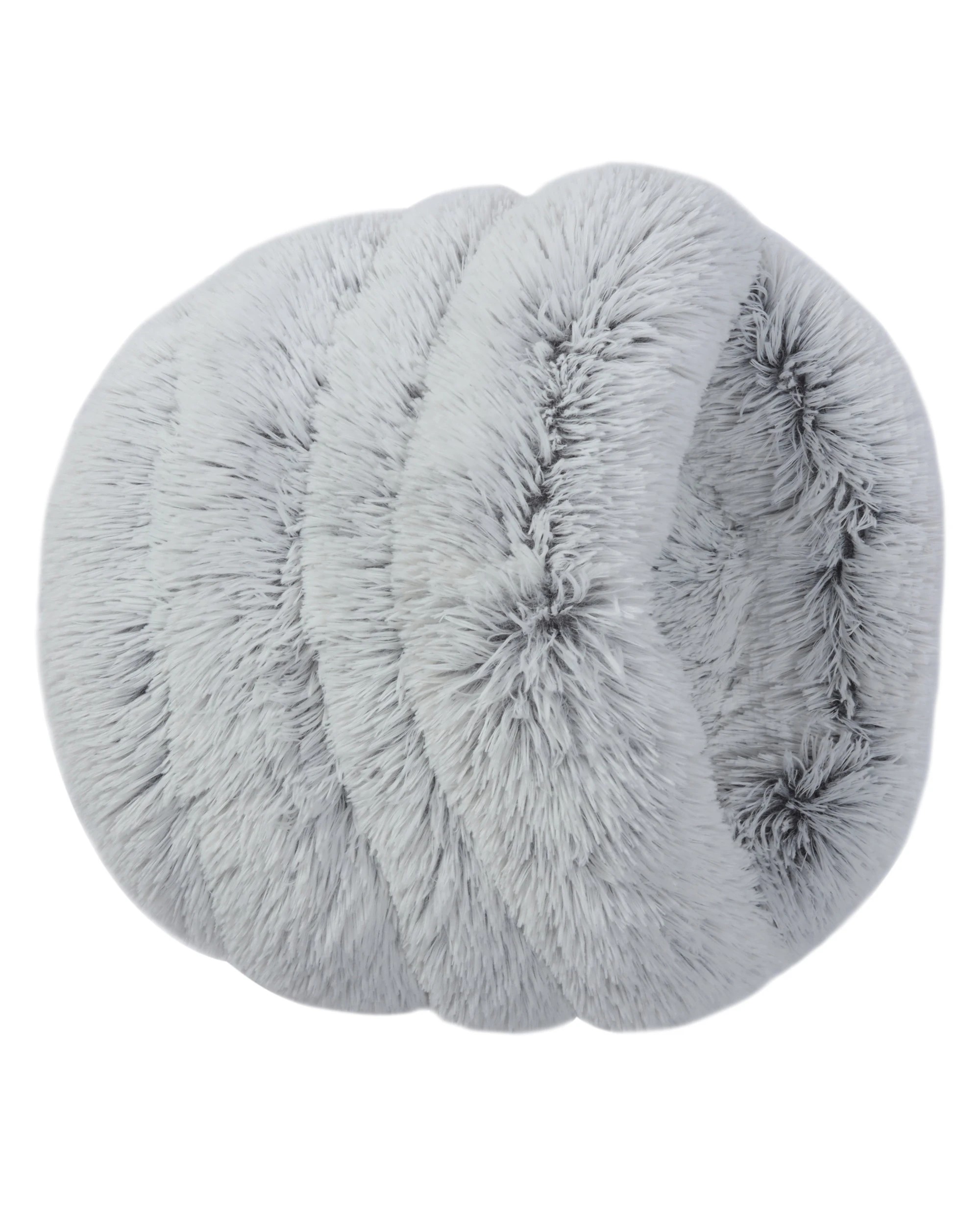 3 Charlie's Shaggy Fur Faux Igloo Cat Cave Bed 60x50cm - Arctic White, 3 of 4