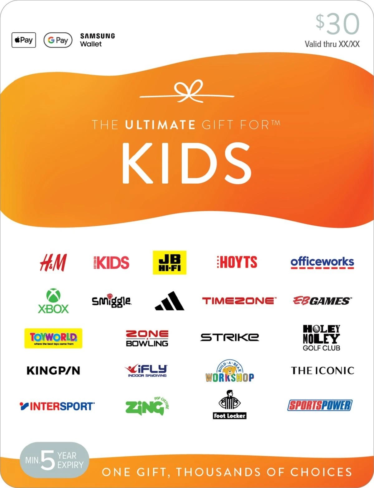 1 The Ultimate Gift for Kids $30 Gift Card