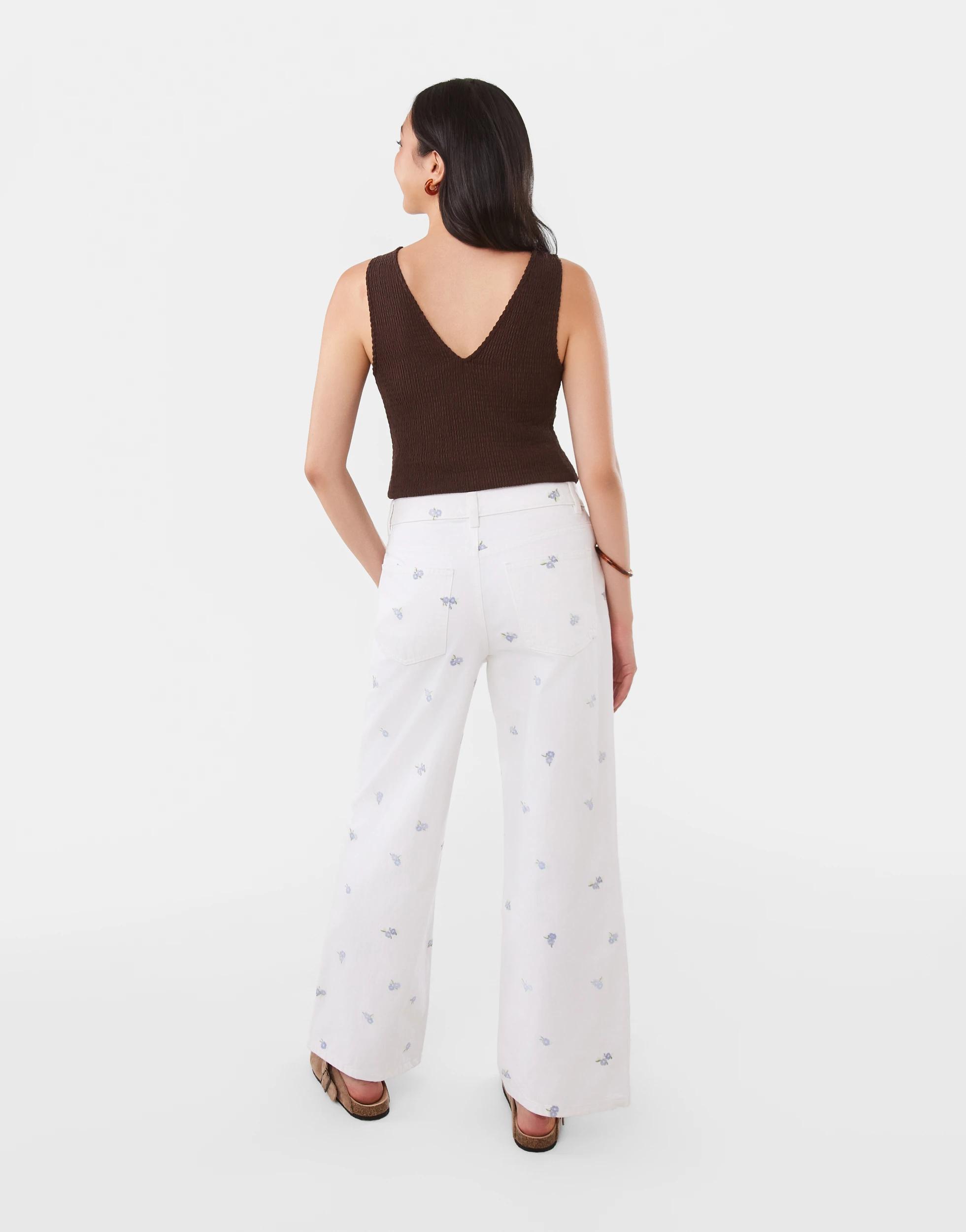 4 Sleeveless V-Neck Lace Top Melt Brown, 4 of 7