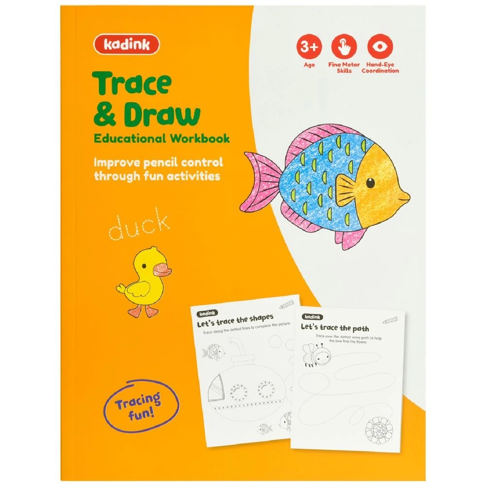 1 Kadink Trace and Draw Workbook 48 Pages, 1 of 3