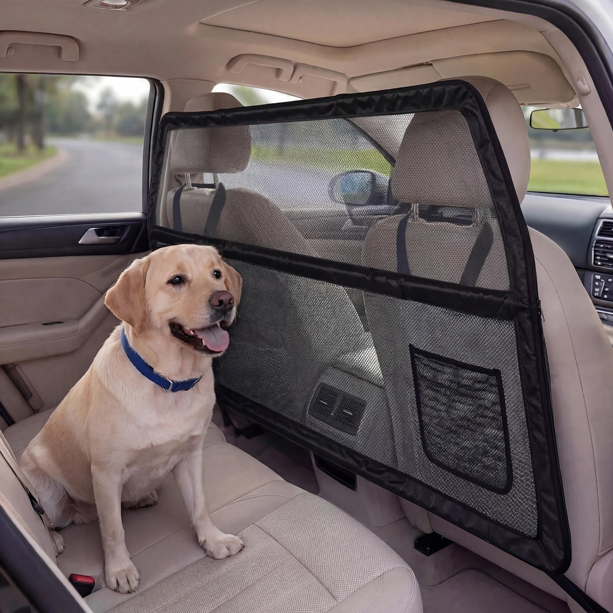 8 Pawz Dog Guard For Car Boot & Back Seat With Wider Coverage, 142x127, - Black, 8 of 9