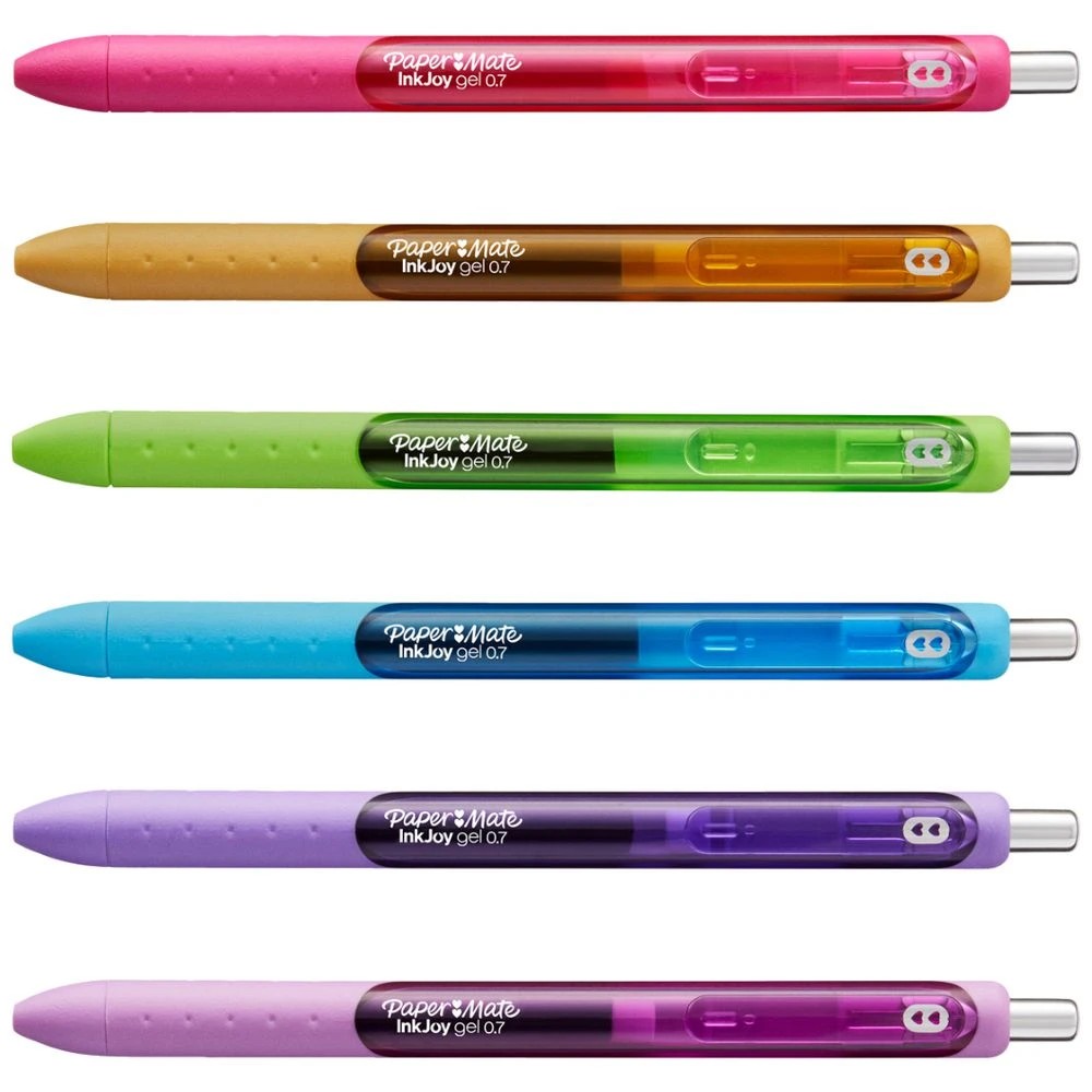3 Paper Mate InkJoy Gel Pens 0.7mm Pastel Assorted 6 Pack, 3 of 9