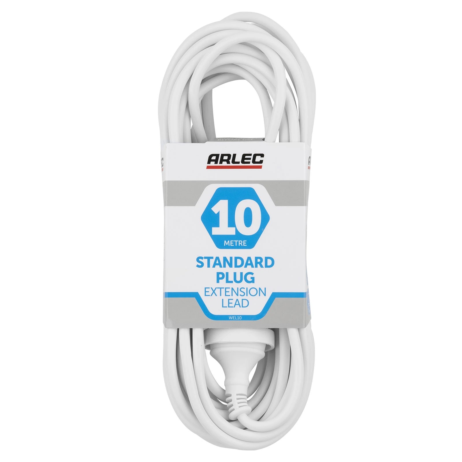 1 10m Arlec White Domestic Extension Lead, 1 of 2