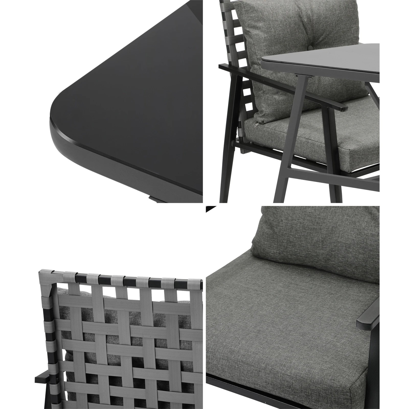 5 Livsip Outdoor Dining Setting Garden Patio Furniture Rattan Chairs Set 3 Piece - Multi, 5 of 9