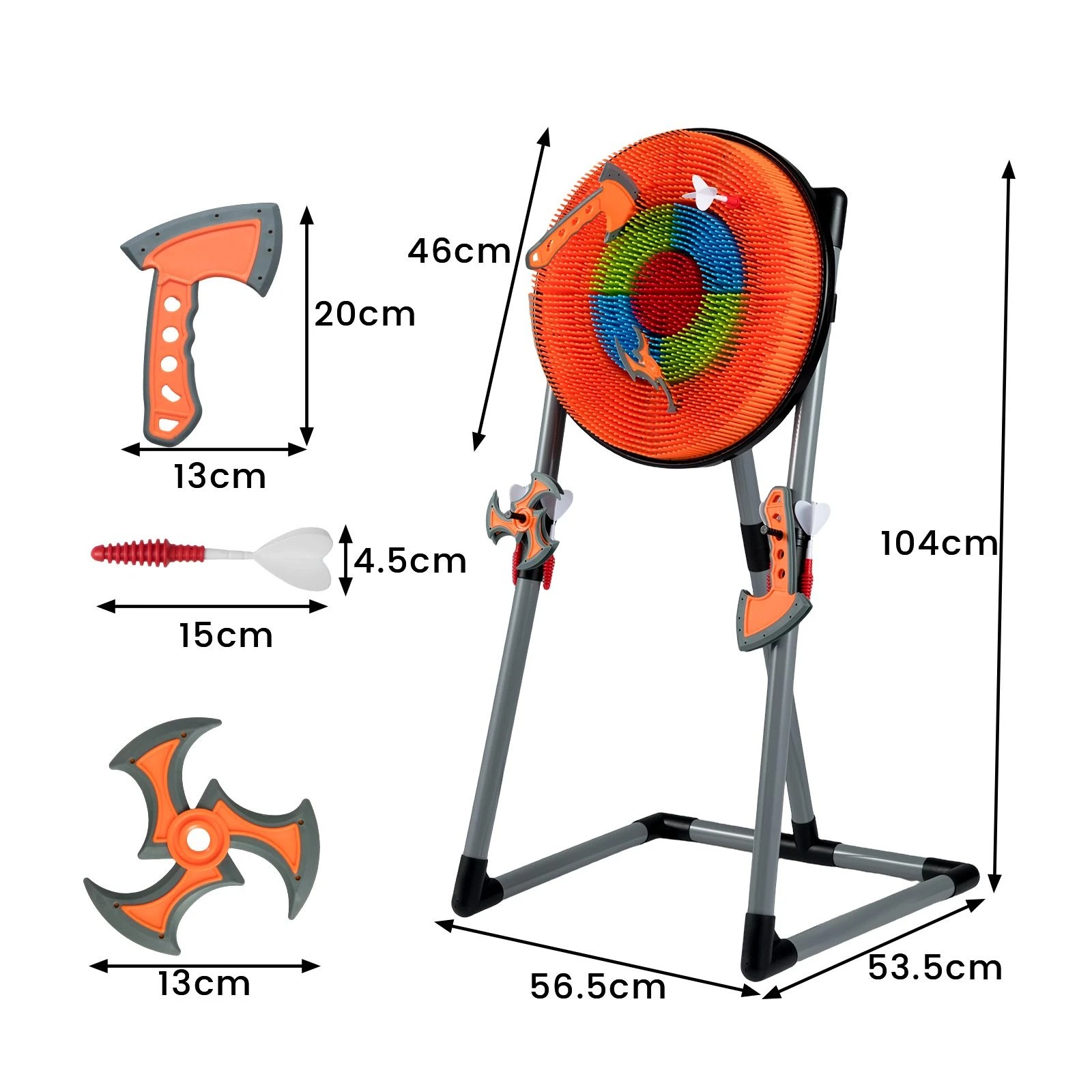 1 Costway 3in1 Throwing Target Set Kids Throwing Game Activity Play Games Gifts - Orange, 1 of 1