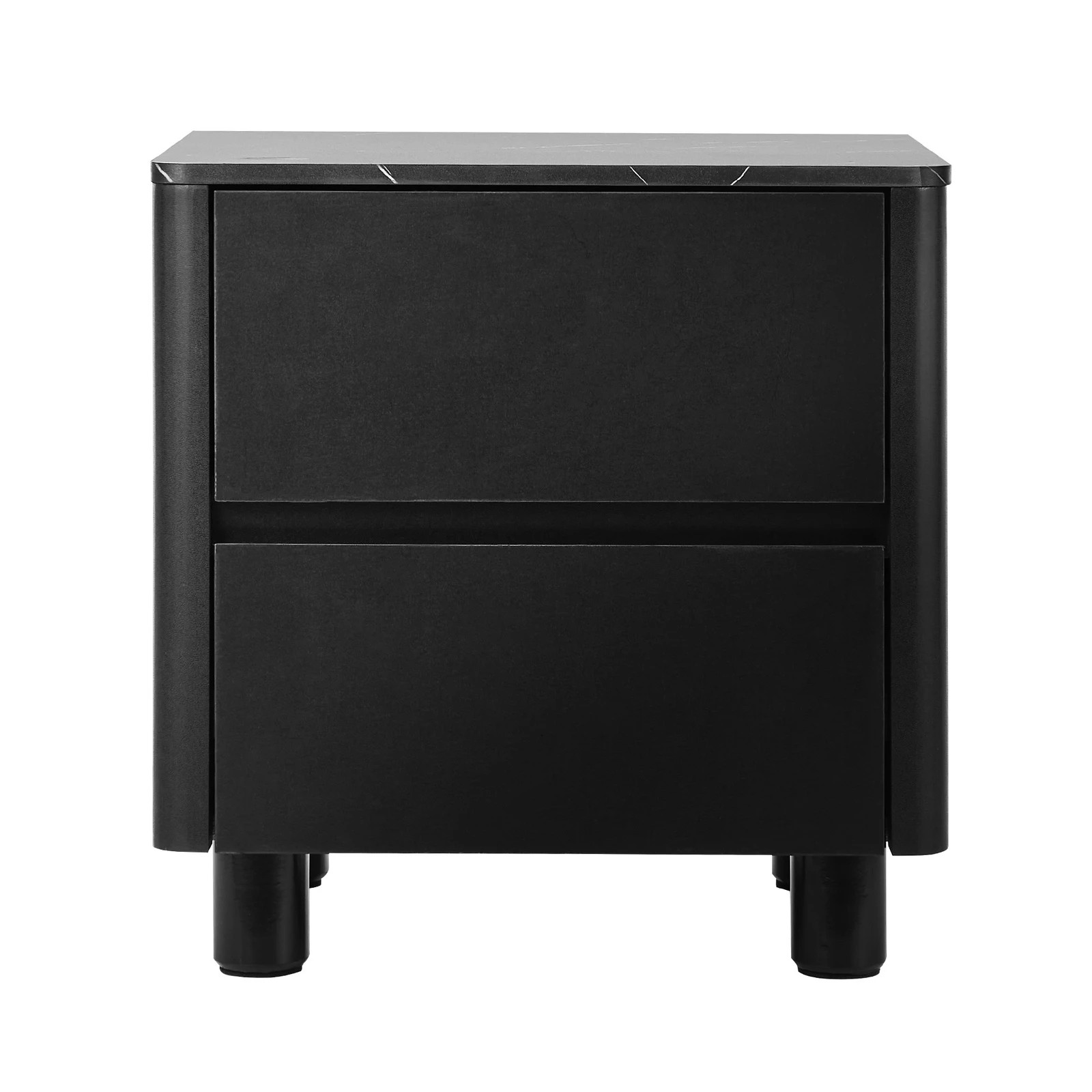 7 Oikiture Bedside Table 2 Drawers Storage Cabinet Nightstand Side Table - Black, 7 of 9