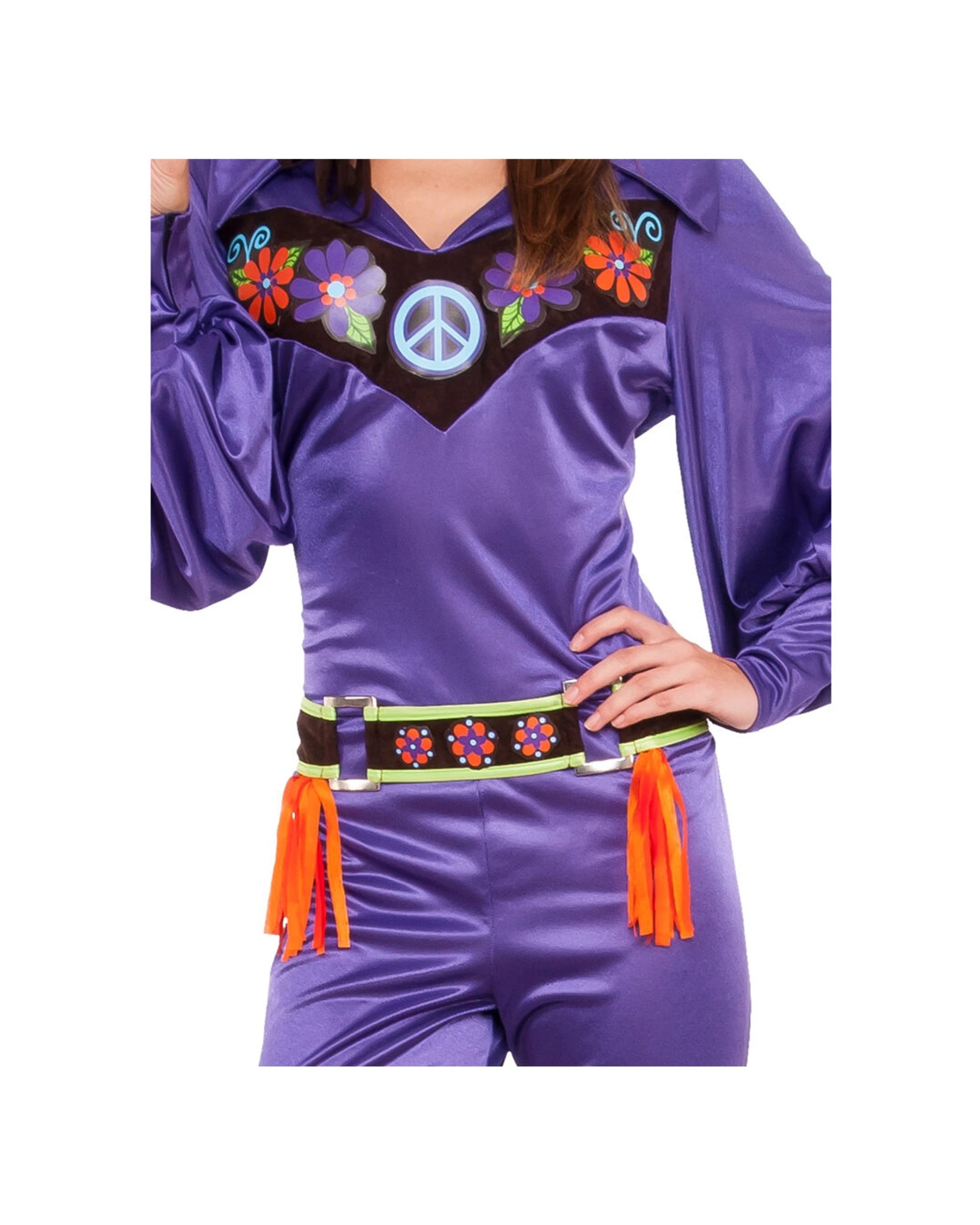 3 Rubies 70's Babe Hippie Retro Party Seventies Women Dress Up Costume Size S - Multi, 3 of 4
