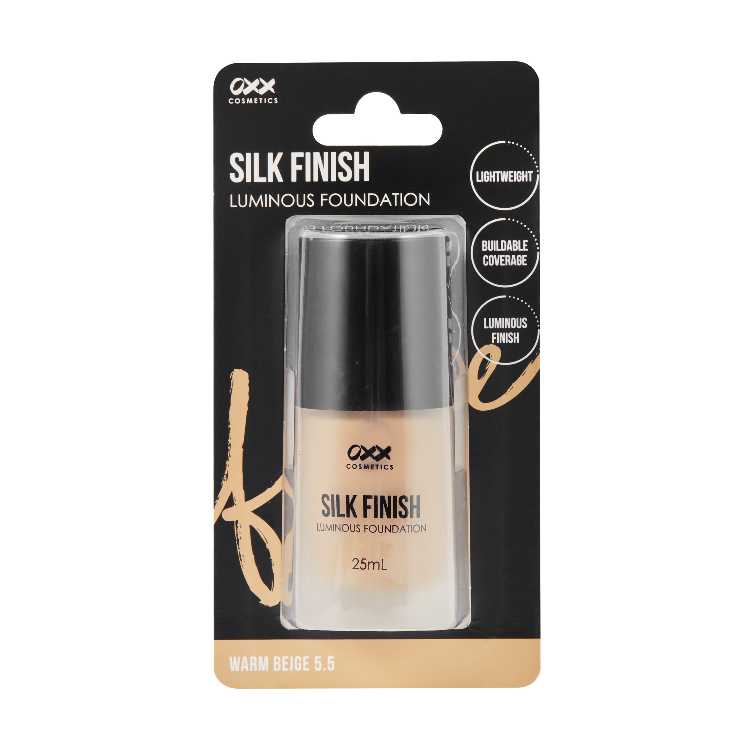 1 OXX Cosmetics Silk Finish Luminous Foundation - Warm Beige 5.5, 1 of 7