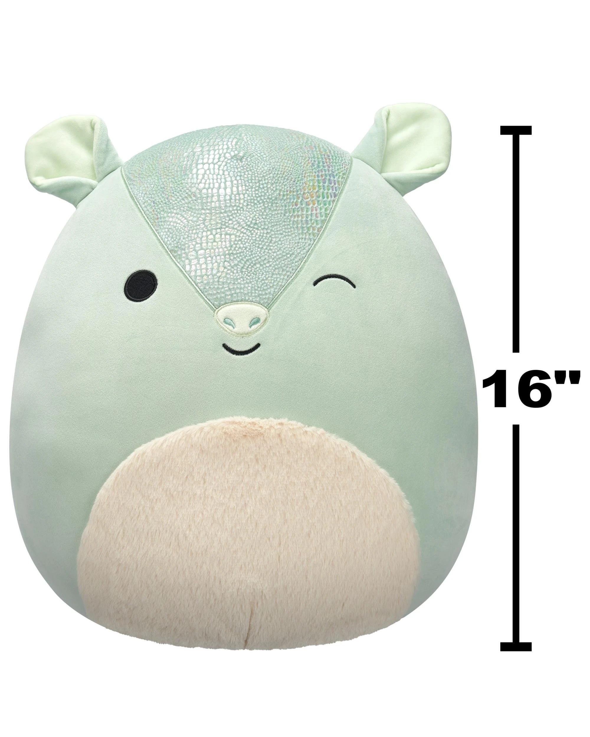 5 Squishmallows Arilla the Armadillo 16 inch Plush - Green, 5 of 6