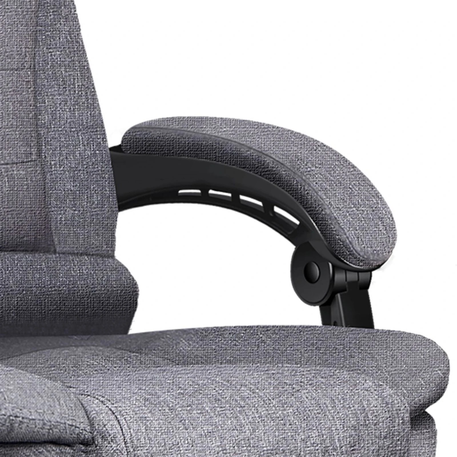 6 Alfordson Massage Office Chair Heated Seat Executive Gaming Racer Fabric - Grey, 6 of 10