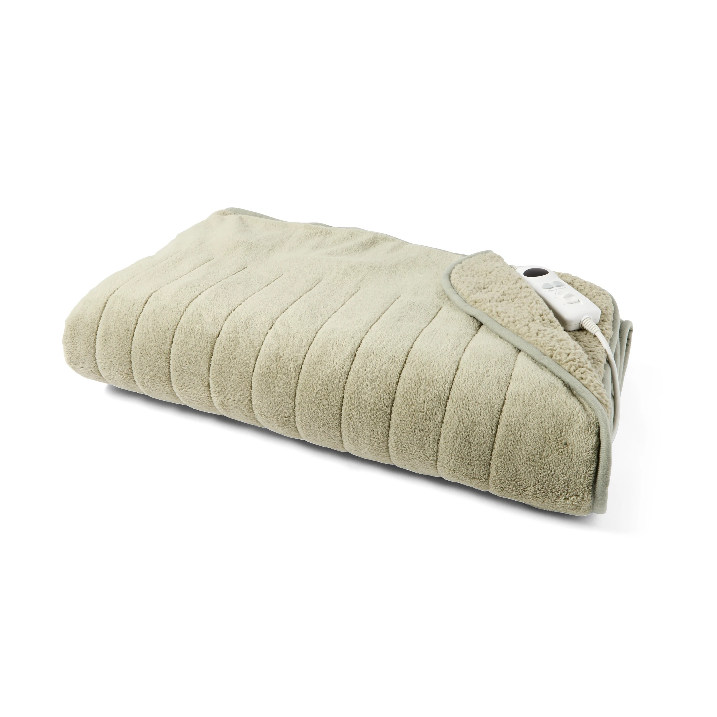 2 Heated Throw Sherpa - Green, 2 of 6