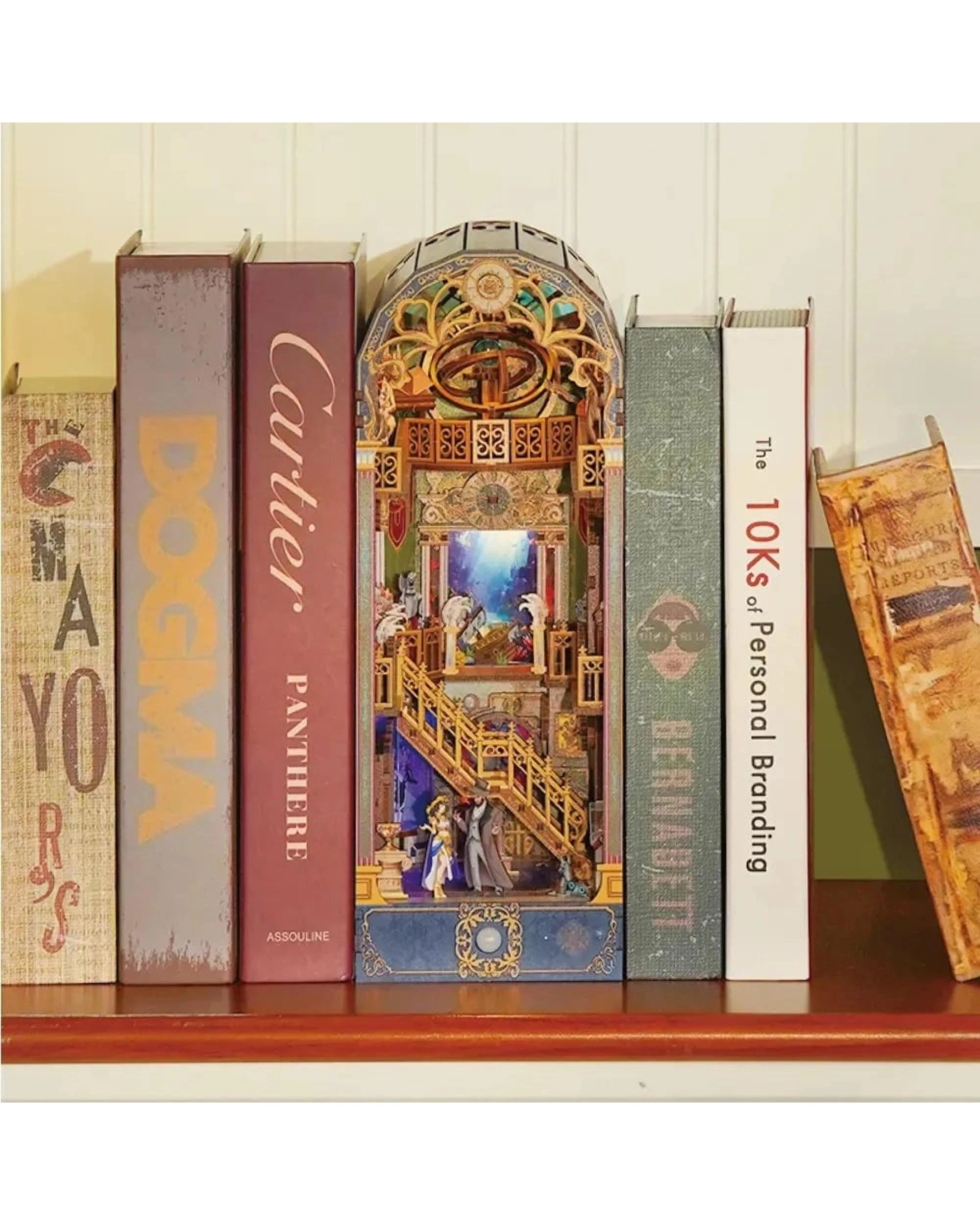 3 Tonecheer 3D Wooden Puzzle DIY Book Nook Kit - Spacetime Museum, 3 of 10