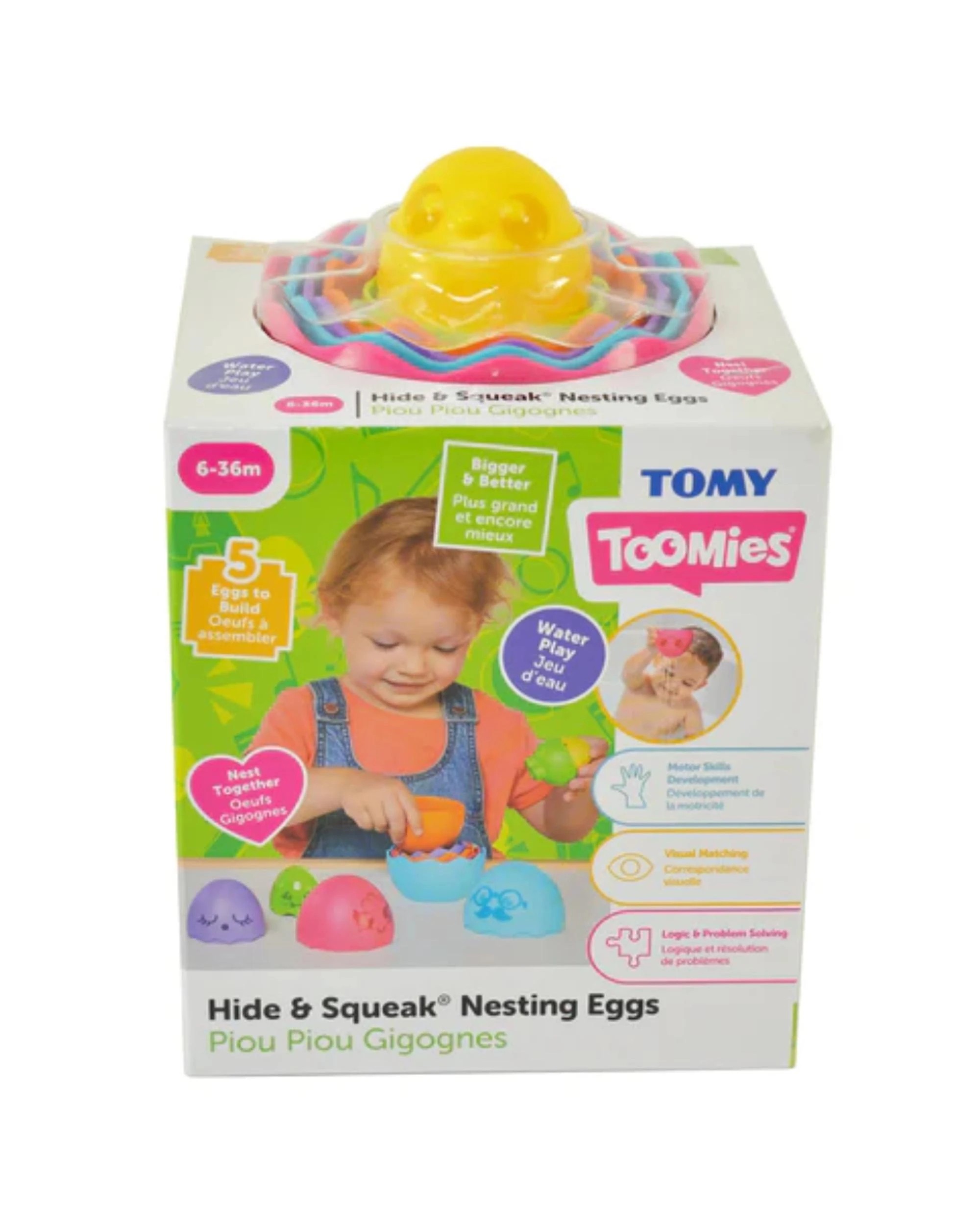 1 Tomy Toomies Hide and Squeak Nesting Eggs Larger Eggs, 1 of 2