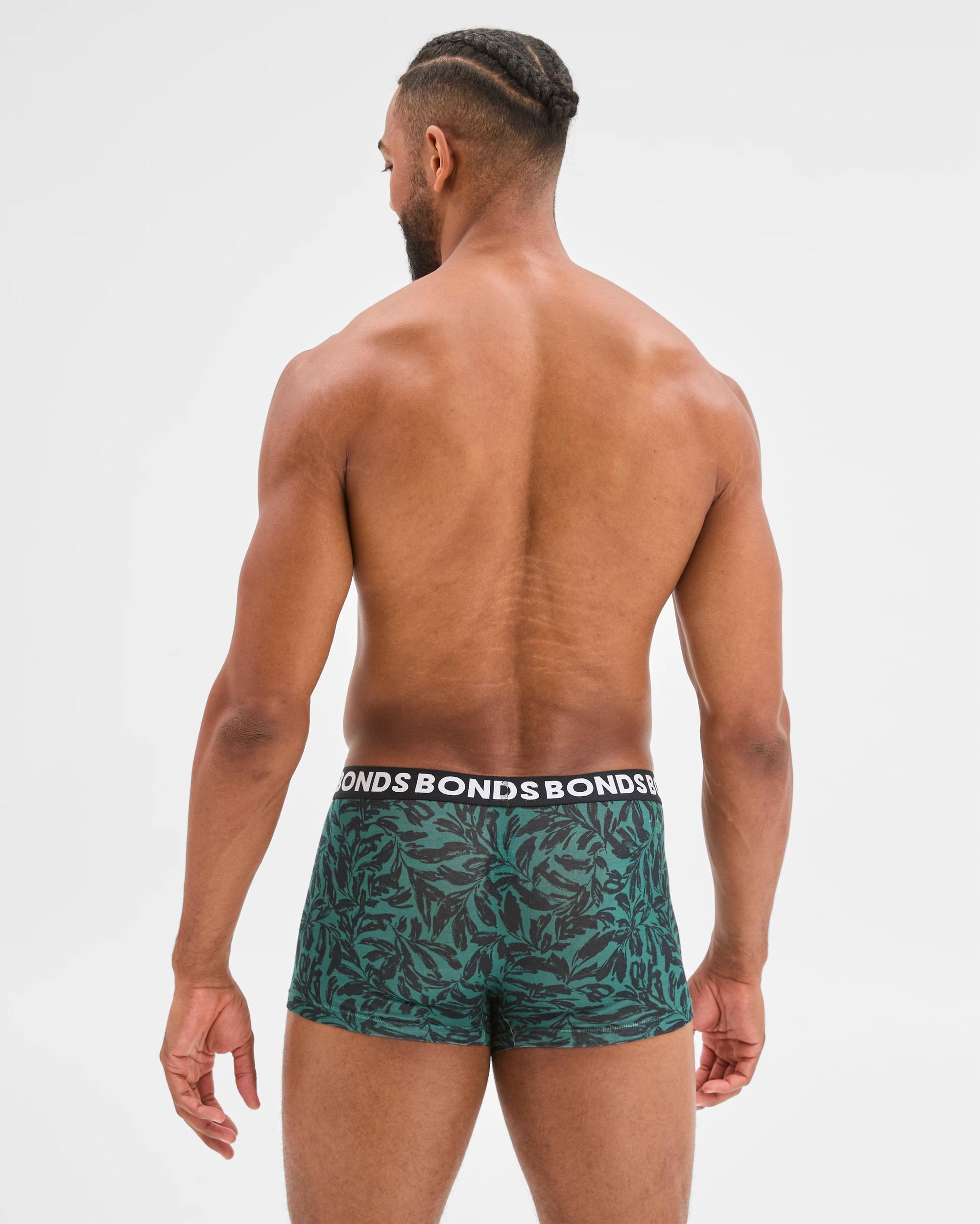 3 Bonds 3 Pack Everyday Trunks INK BRANCH, GREEN, BLACK, 3 of 4