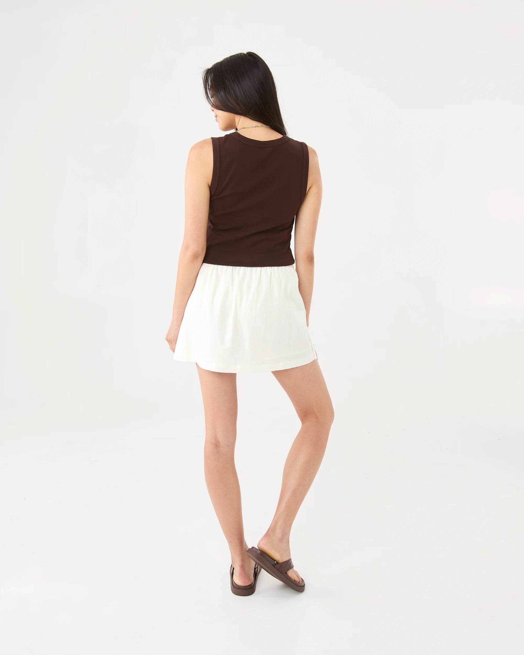 4 Button Wrap Mini Skort Cld White, 4 of 6