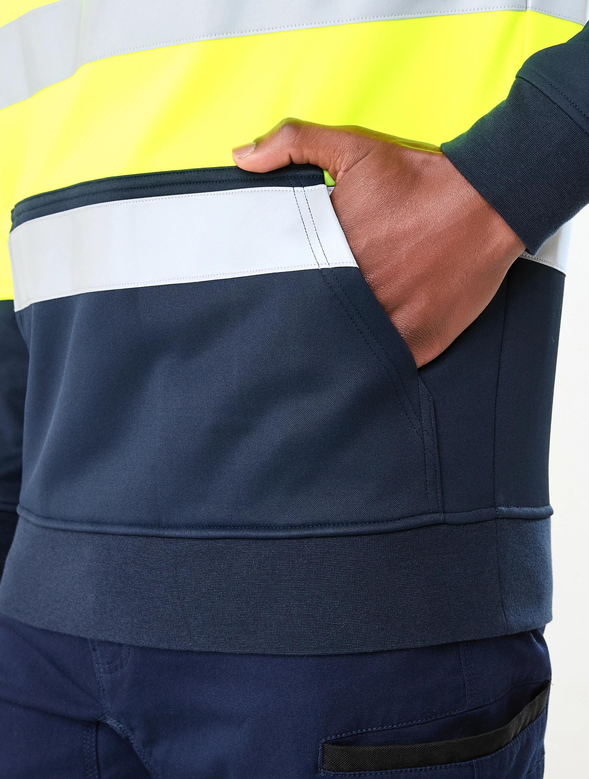 6 Workwear Hi-Visibility Pullover Hoodie Yellow, 6 of 6