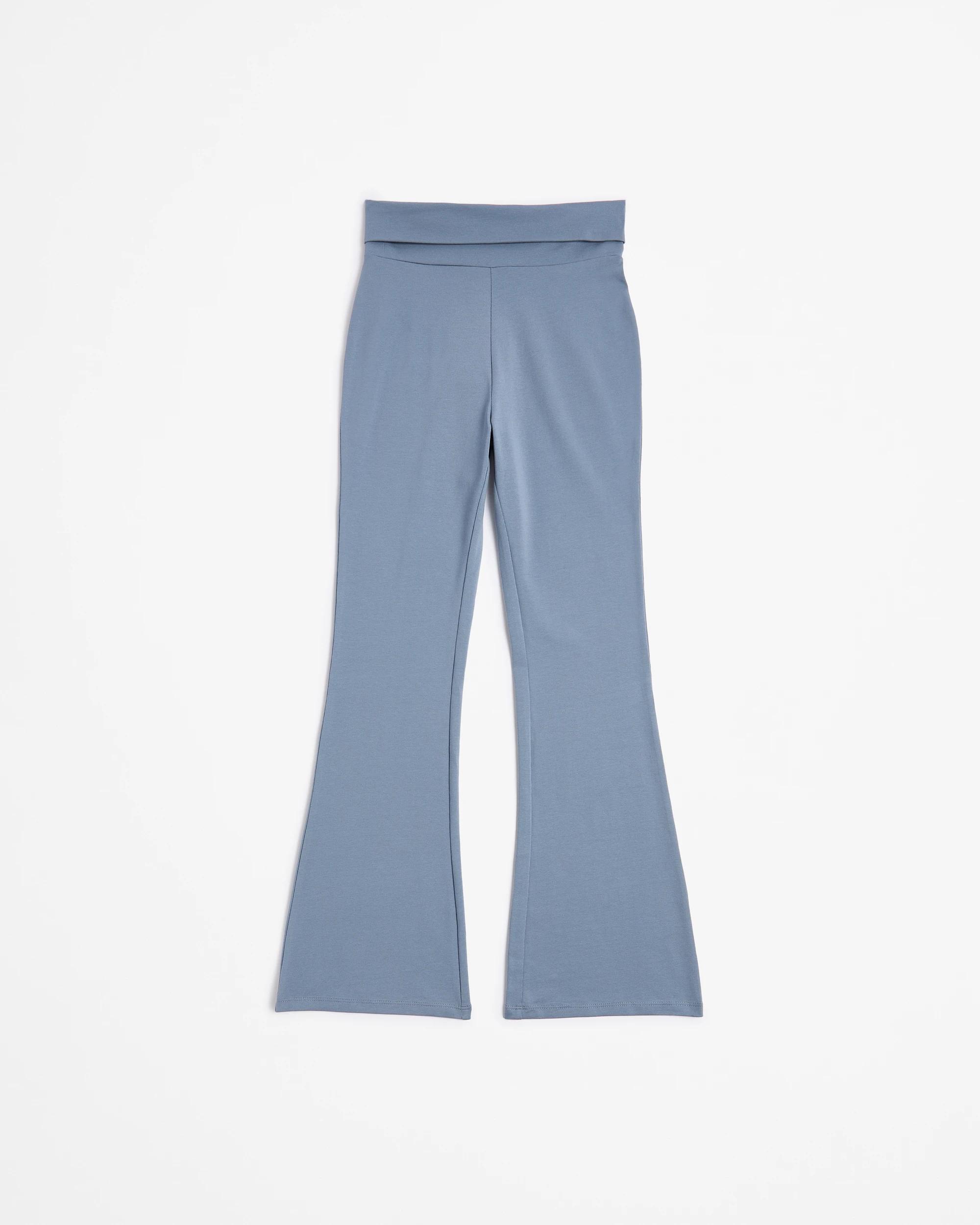 4 Target Folded Waist Flare Pants STEEL, 4 of 5