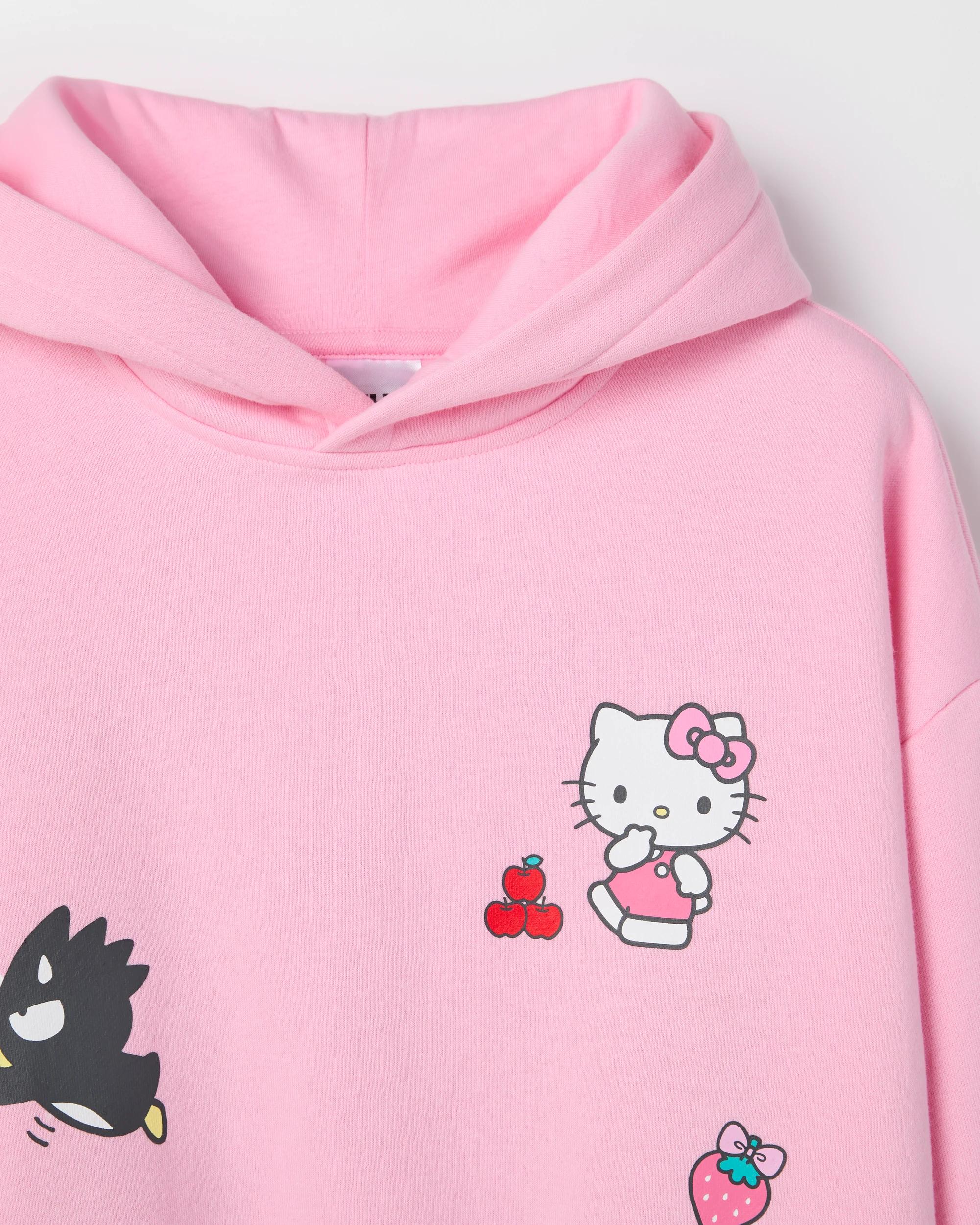 2 Hello Kitty Australian Cotton Blend Boucle Hoodie PINK, 2 of 3