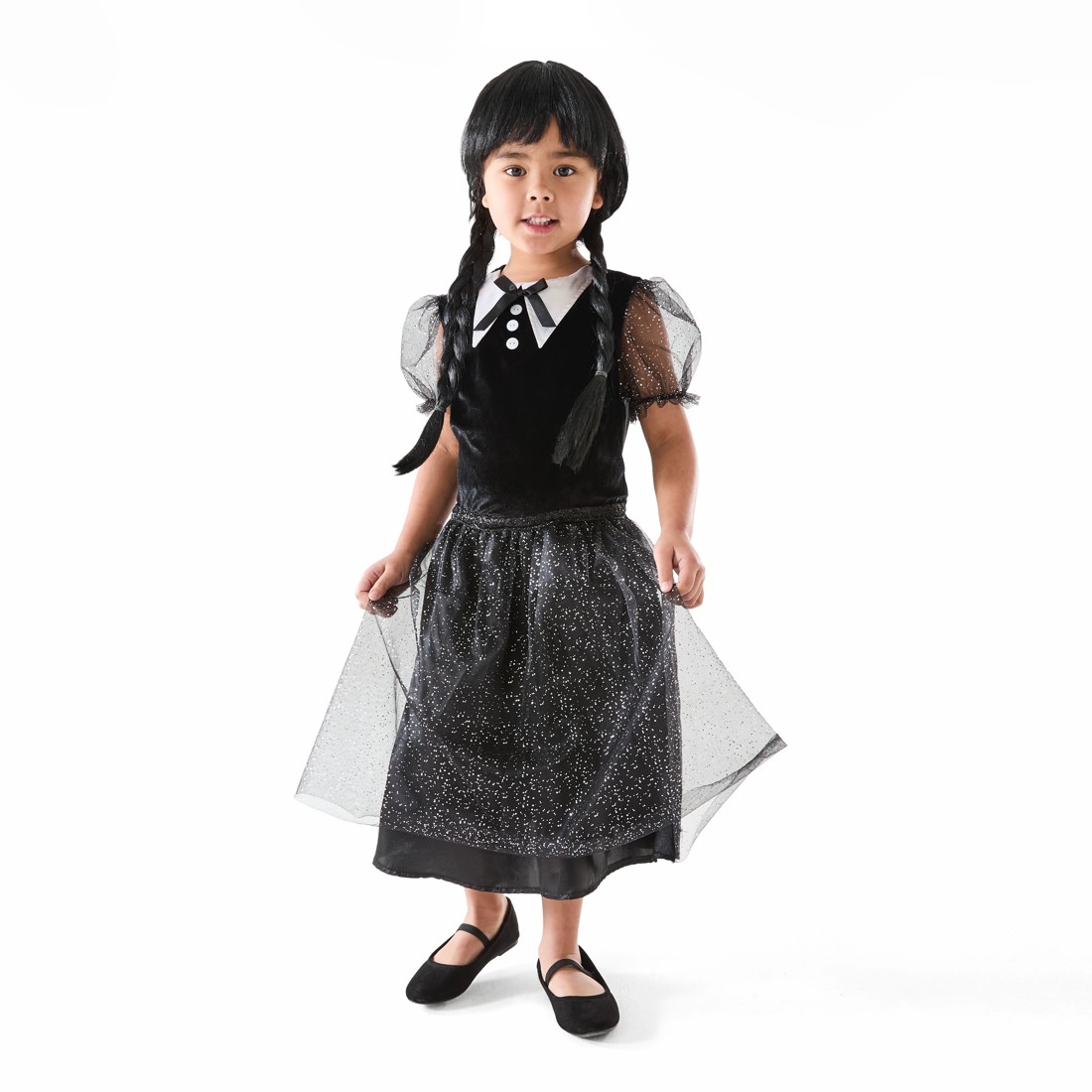 1 Horror Girl with Wig Costume - Ages 4-6, 1 of 10