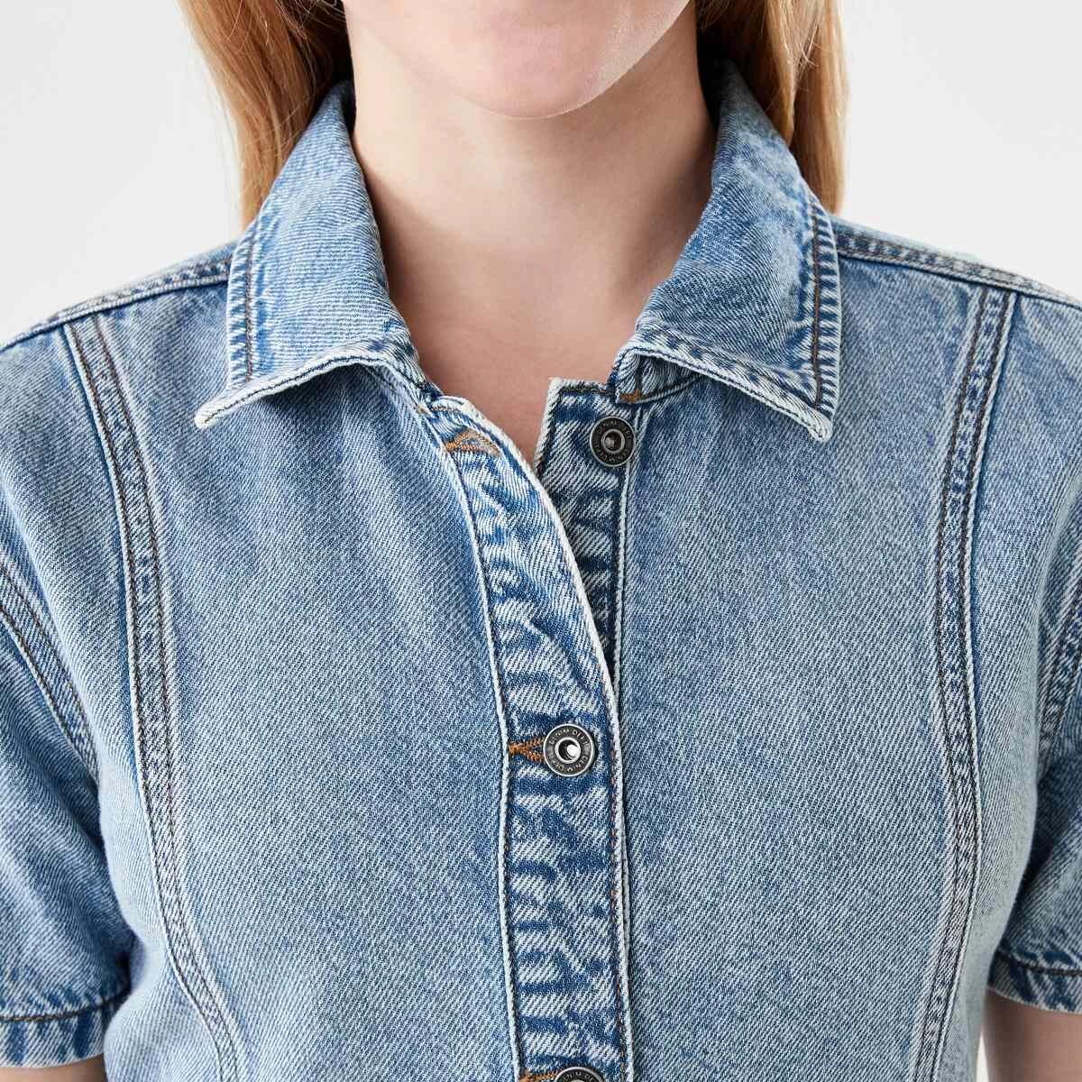 4 Denim Dress LIGHT WASH, 4 of 7