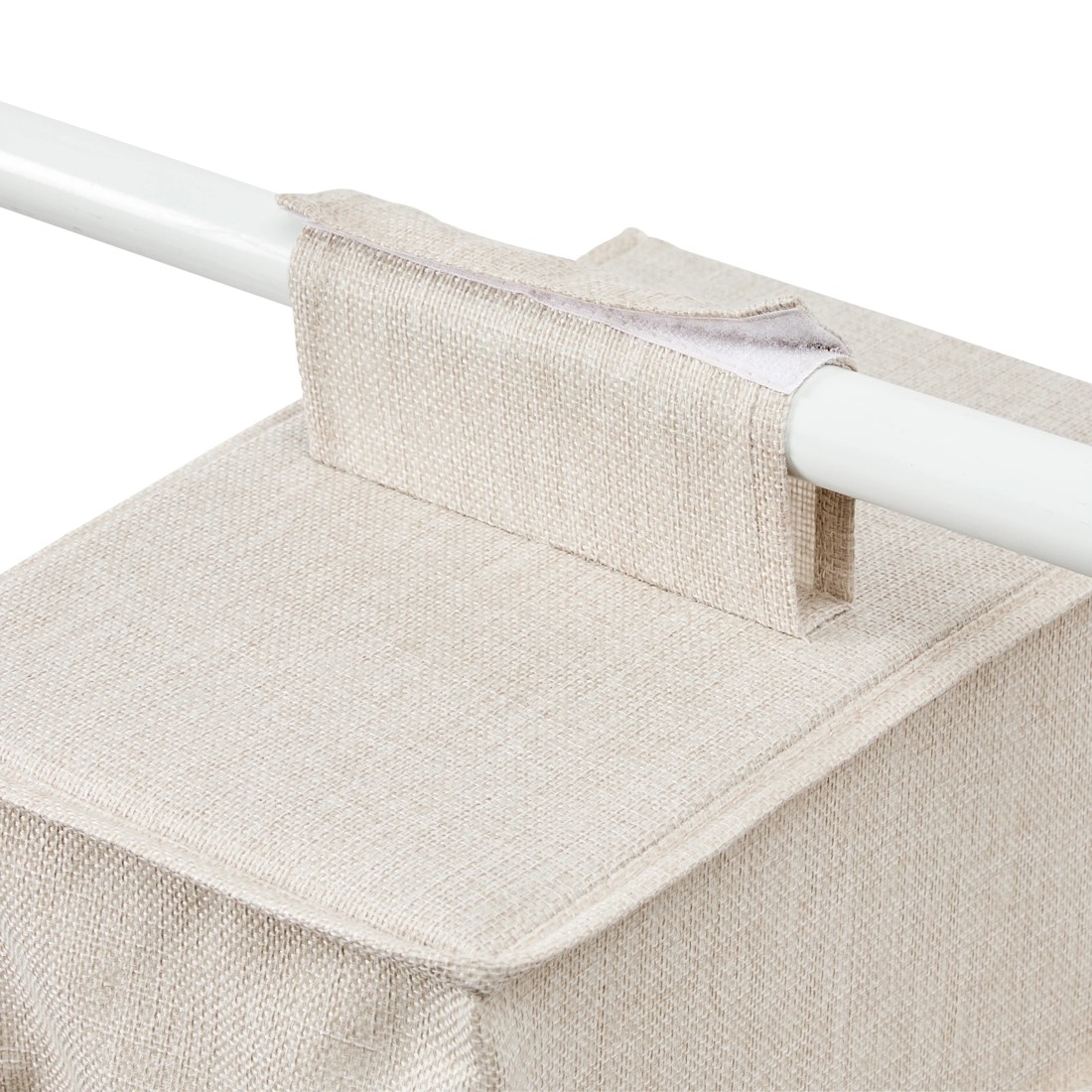 8 Linen Look Narrow Hanging Shelving with Drawers, 8 of 8