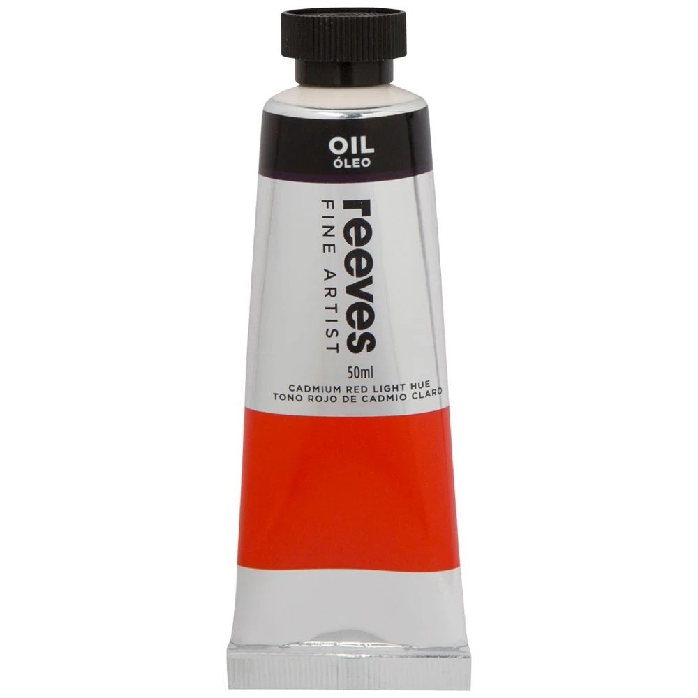 1 Reeves Oil Paint 50mL Cadmium Red Light Hue, 1 of 1