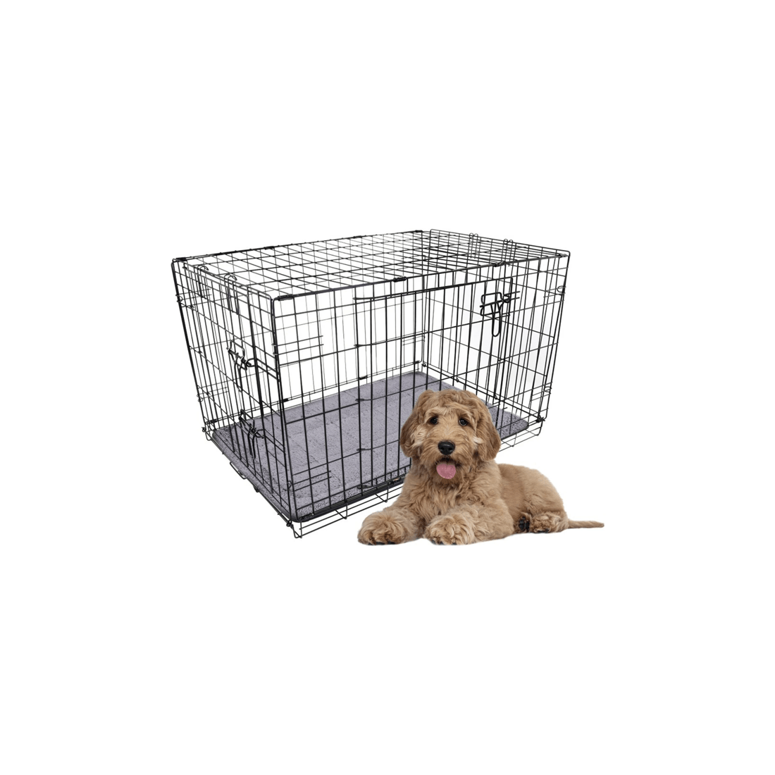 3 PAWS AND CLAWS Sherpa Crate And Carrier Mattress 2x 75x45cm Pet Crate Mat
 - grey, 3 of 5