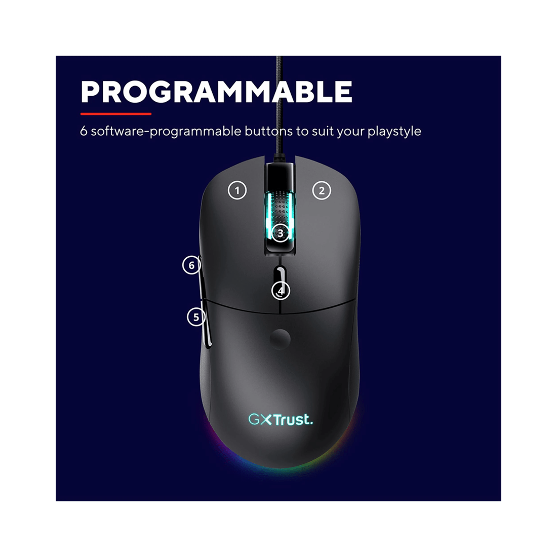 9 Trust International Trust GXT981 Lightweight Wired RGB Gaming Mouse - Black, 9 of 10