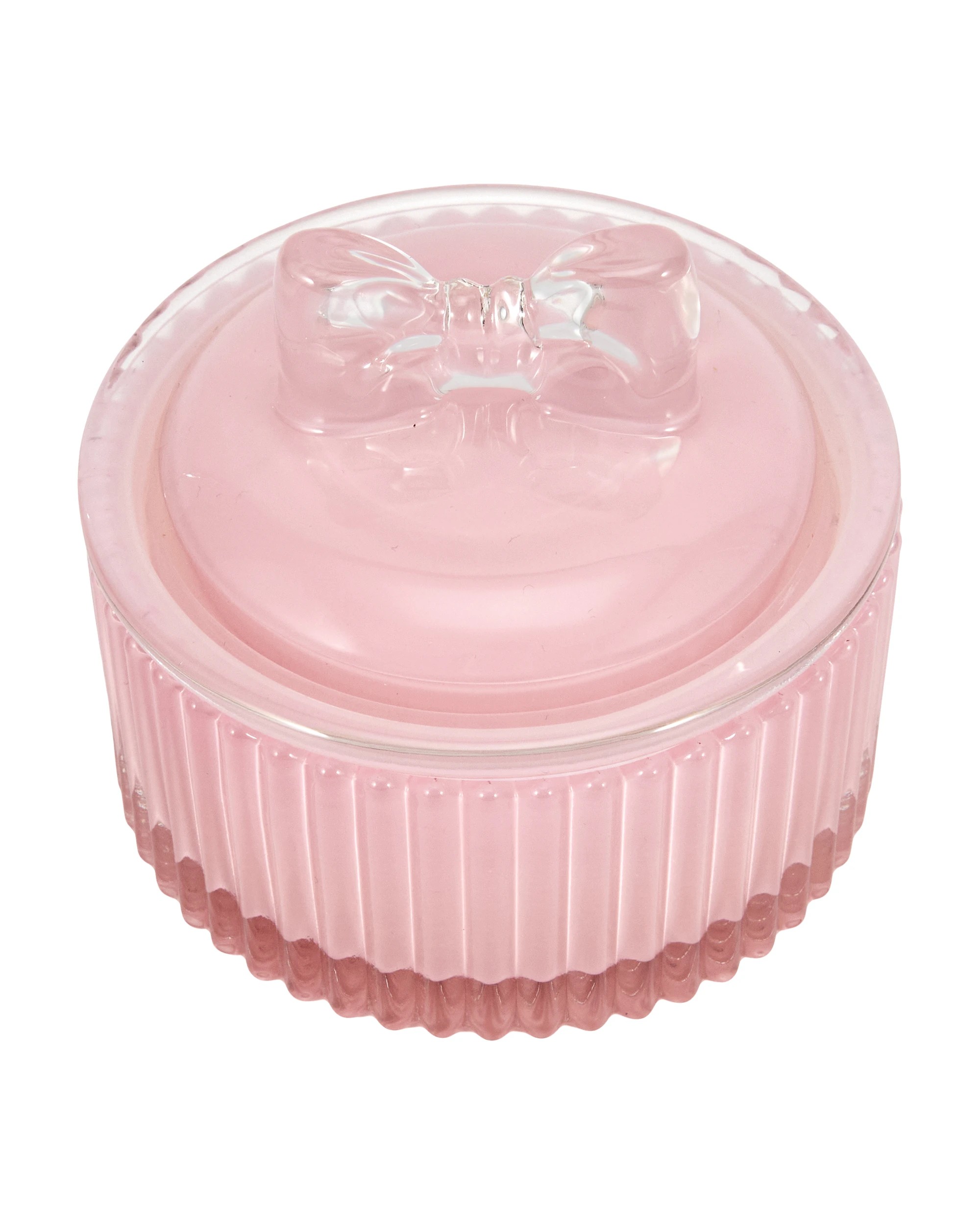 3 Pink Bow Lid Glass Candle, 3 of 6