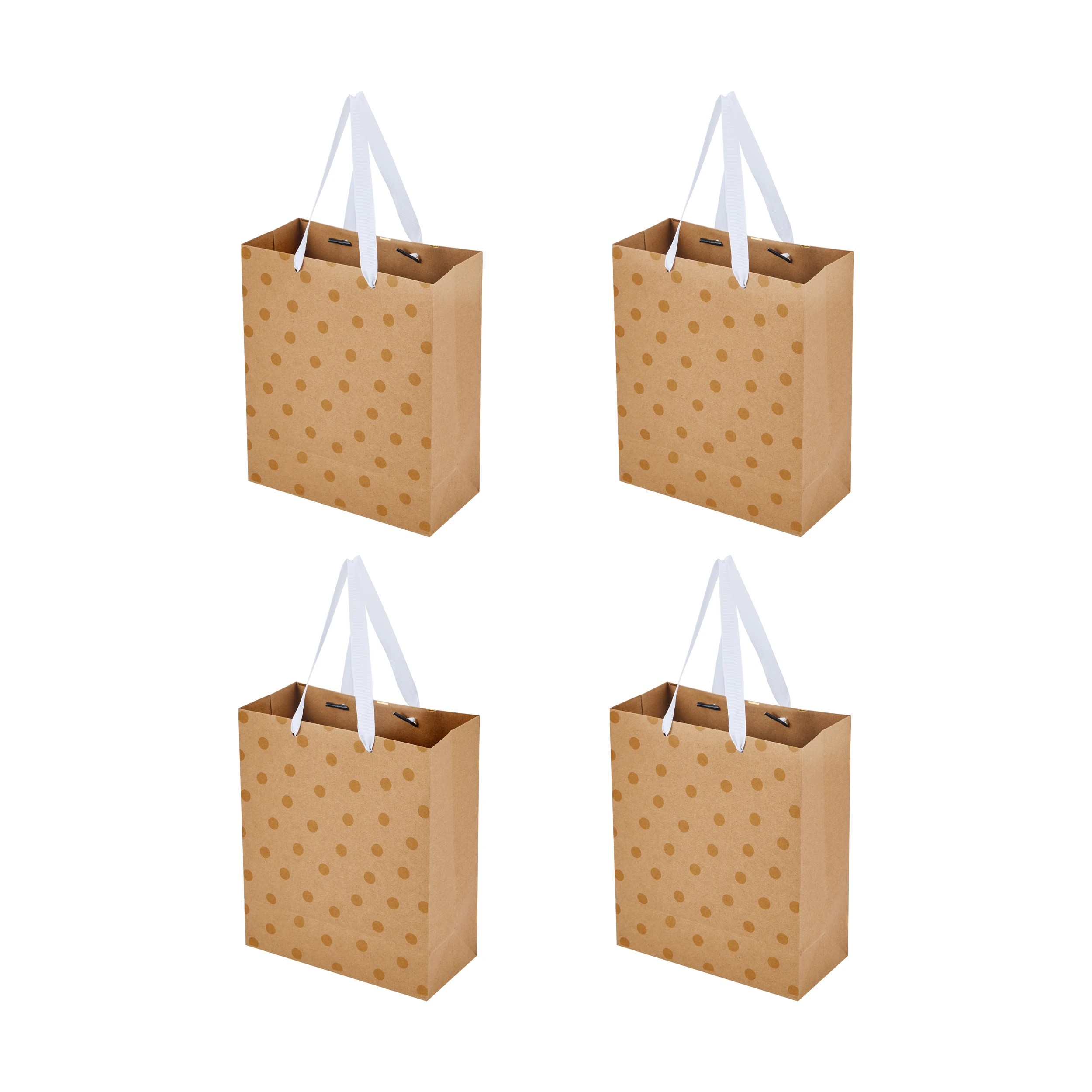 1 4 Pack Multi Kraft Foil Gift Bags - Medium, 1 of 4